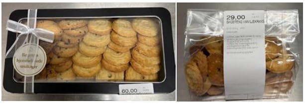 Vaniljekranse fra Salling Group tilbagekaldes mandag.