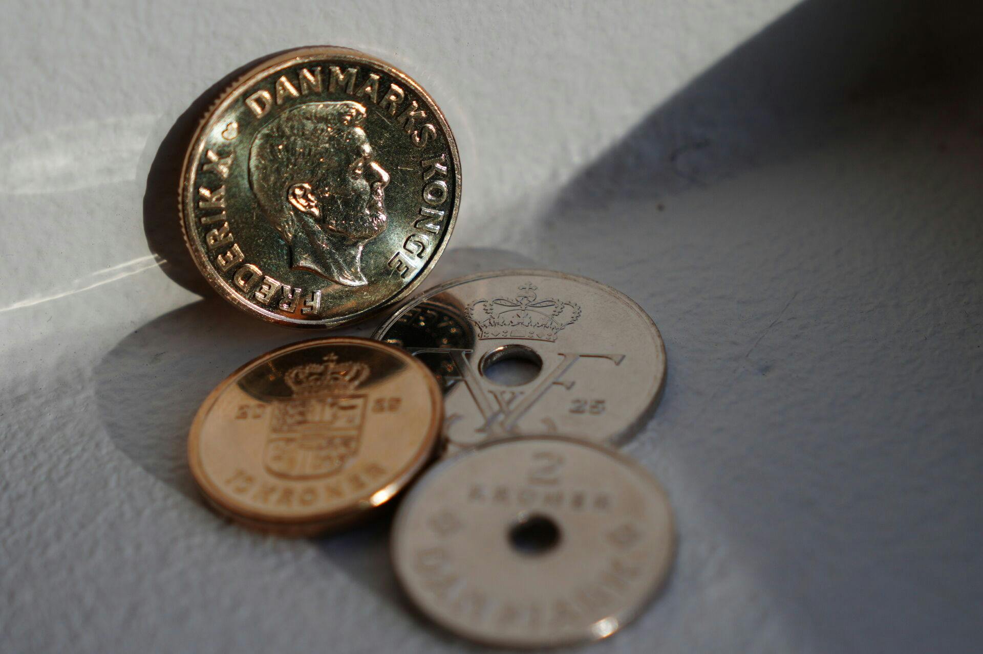 Sådan ser kongens nye mønter ud.