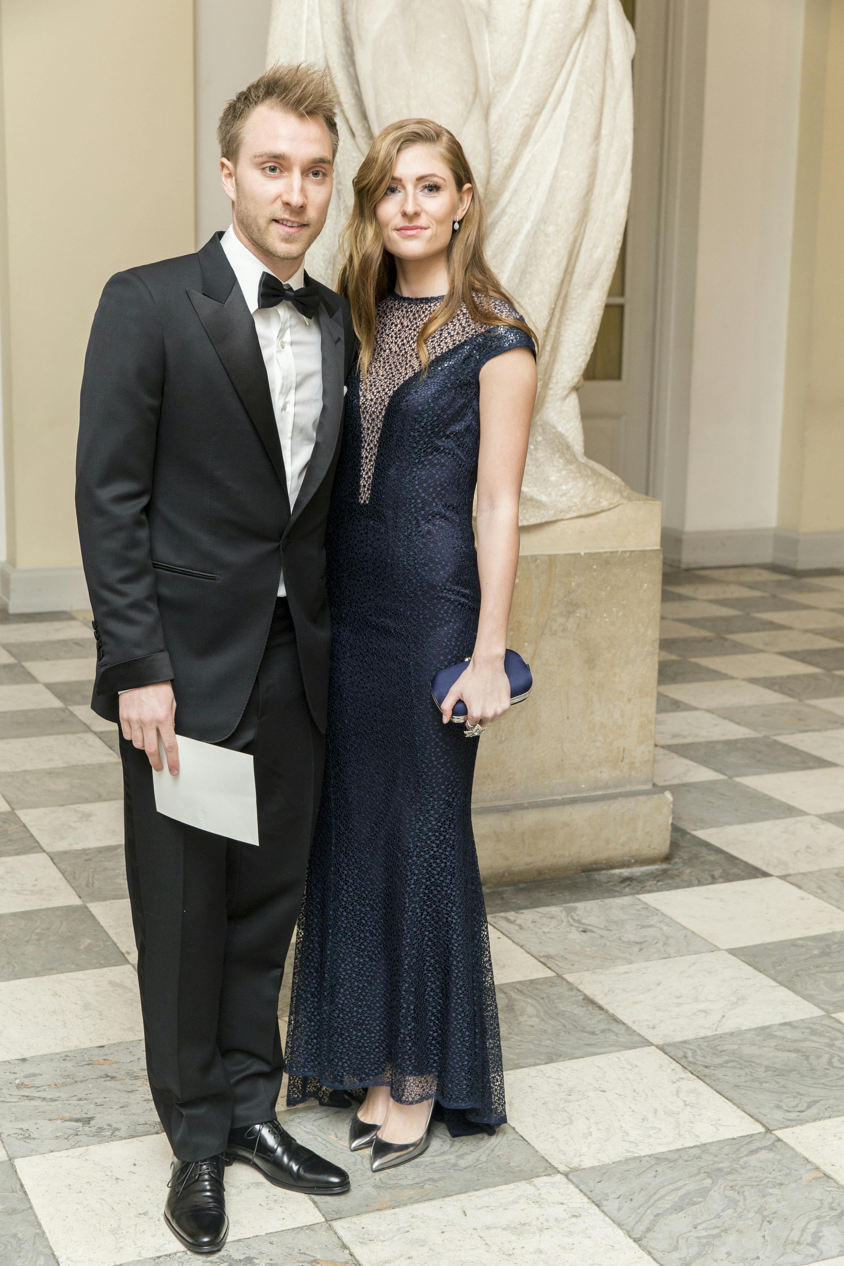 Christian Eriksen og fru Sabrina. 