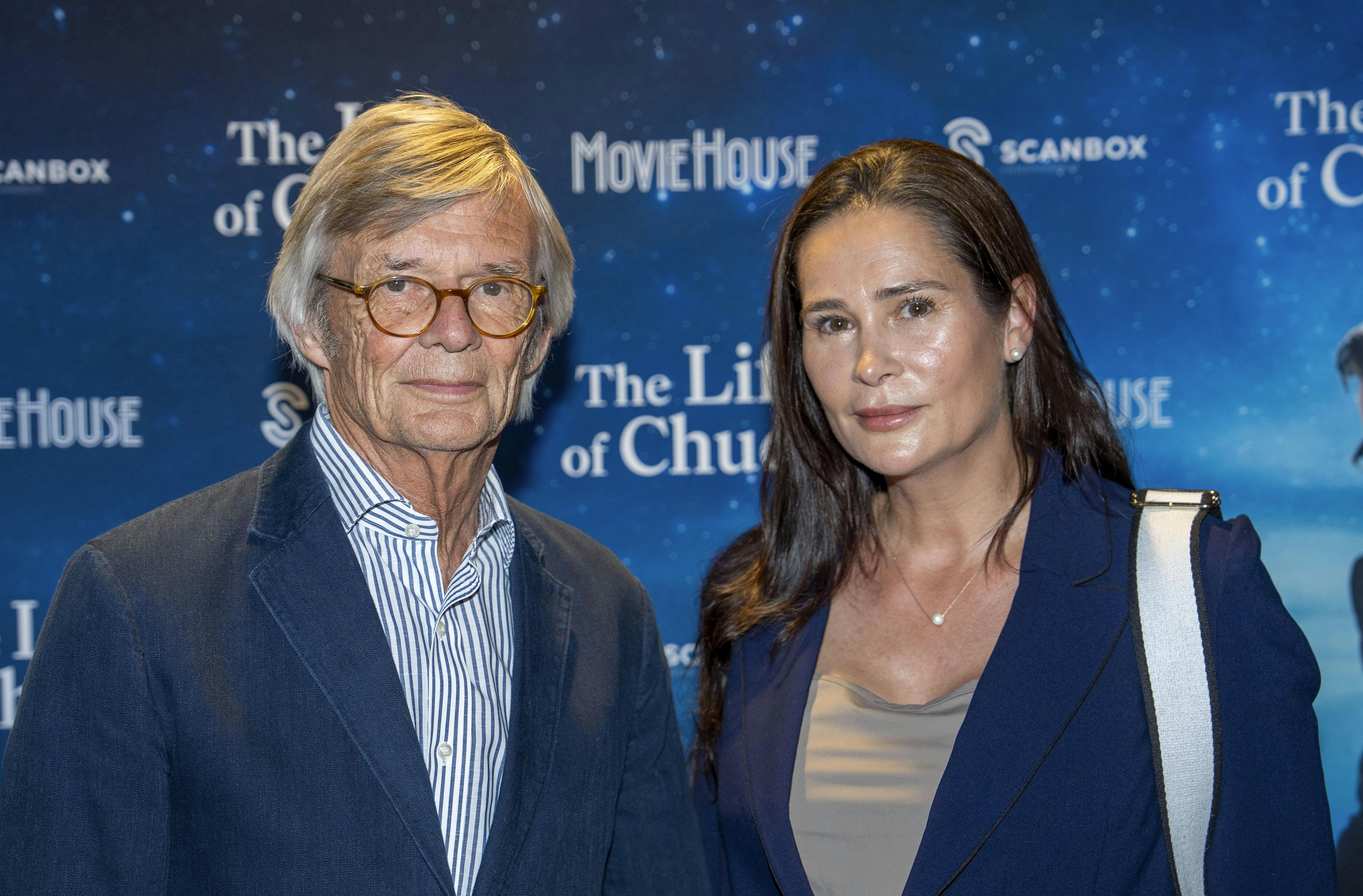 Filminstruktør Bille August med sin 30 år yngre viv Michelle.