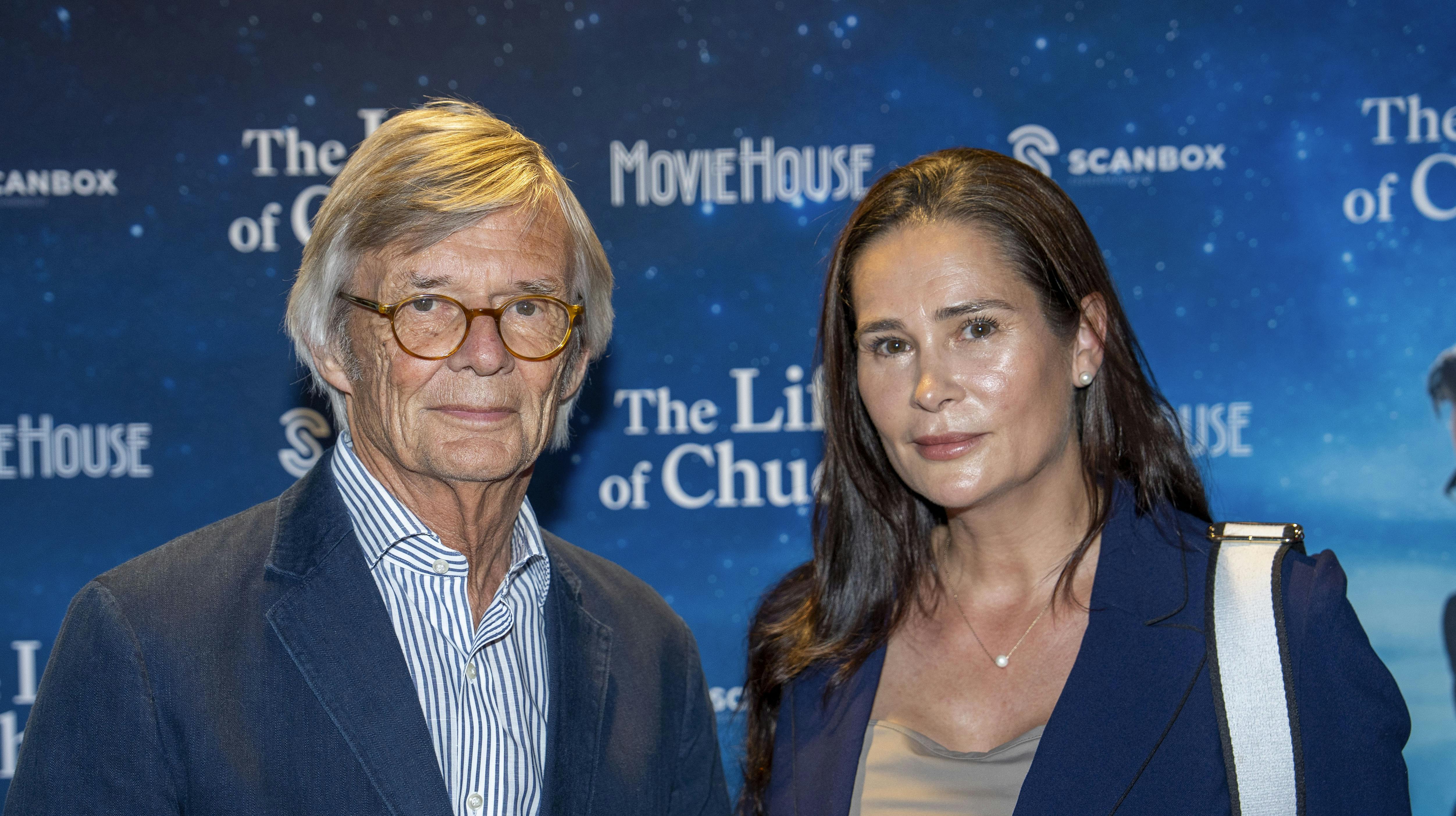 Filminstruktør Bille August med sin 30 år yngre viv Michelle.