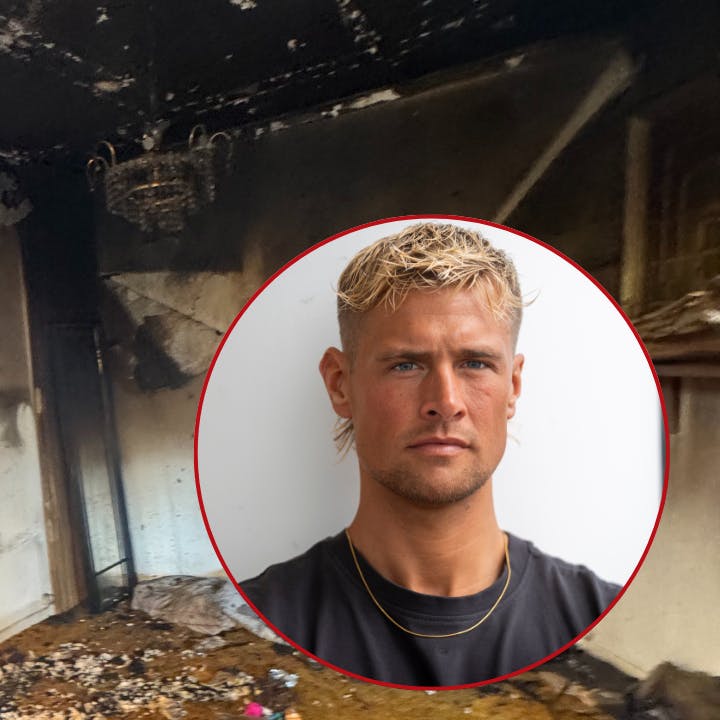 Anders Thimms kæreste og hendes to børn var i huset, da det brændte under hans "Robinson Ekspeditionen"-deltagelse.