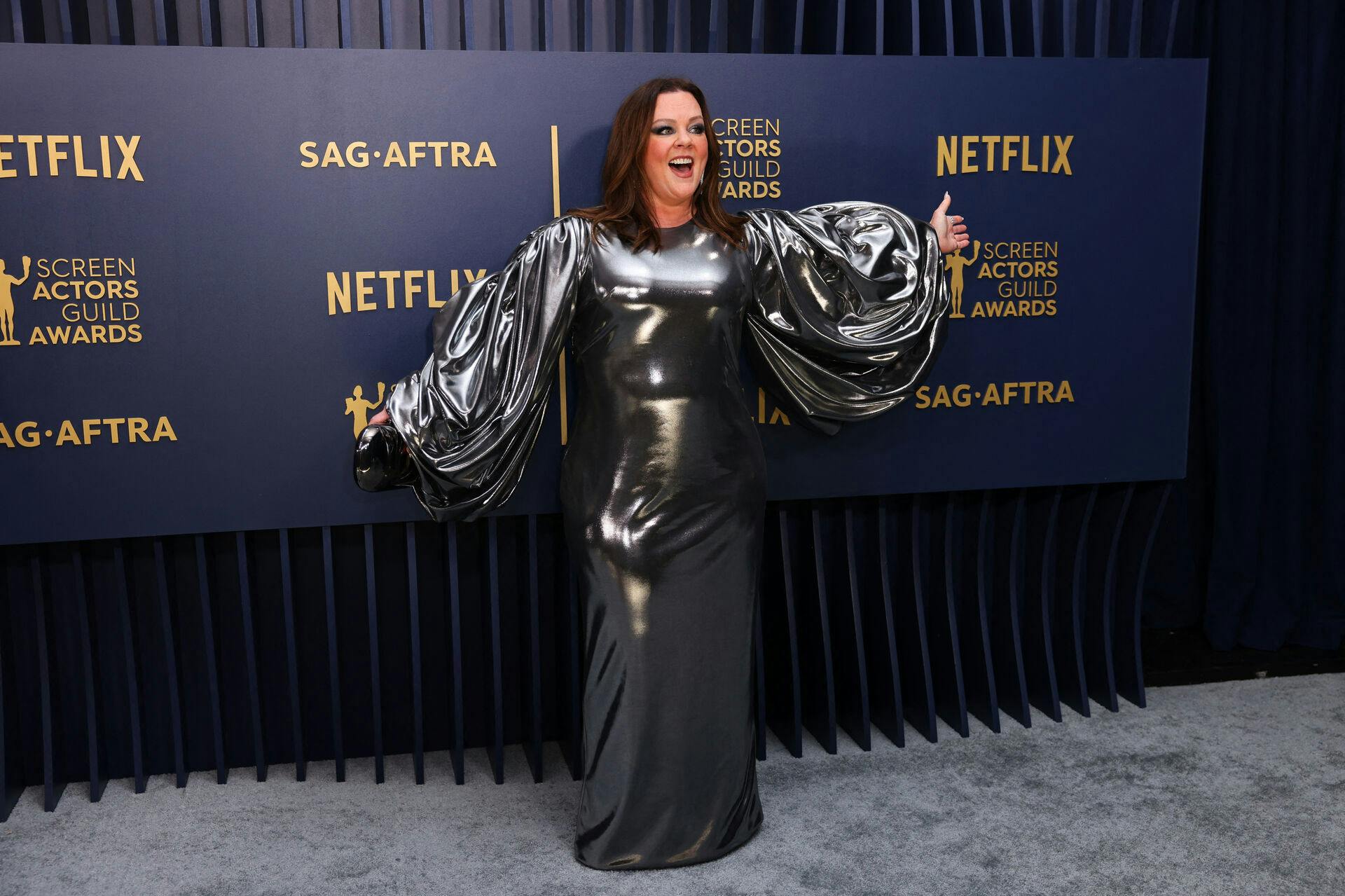 Melissa McCarthy attends the 30th Screen Actors Guild Awards, in Los Angeles, California, U.S., February 24, 2024. REUTERS/Mike Blake