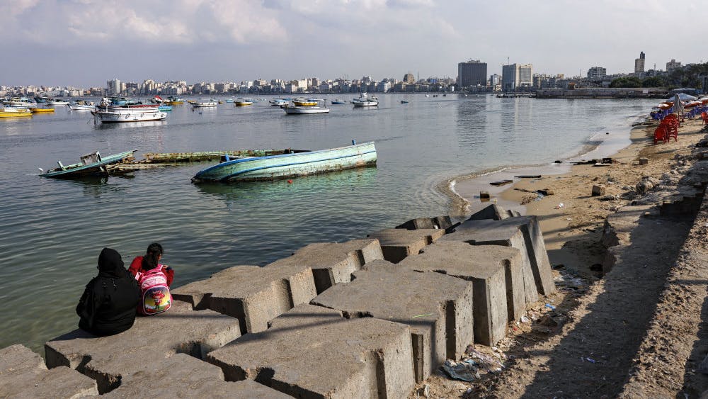 Skibsvraget er fundet i havet ud for Alexandrias kyst i Egypten, hvor øen Antirhodos lå, indtil øen forsvandt under havets overflade - formentlig efter en række jordskælv i det fjerde århundrede. (Arkivfoto).