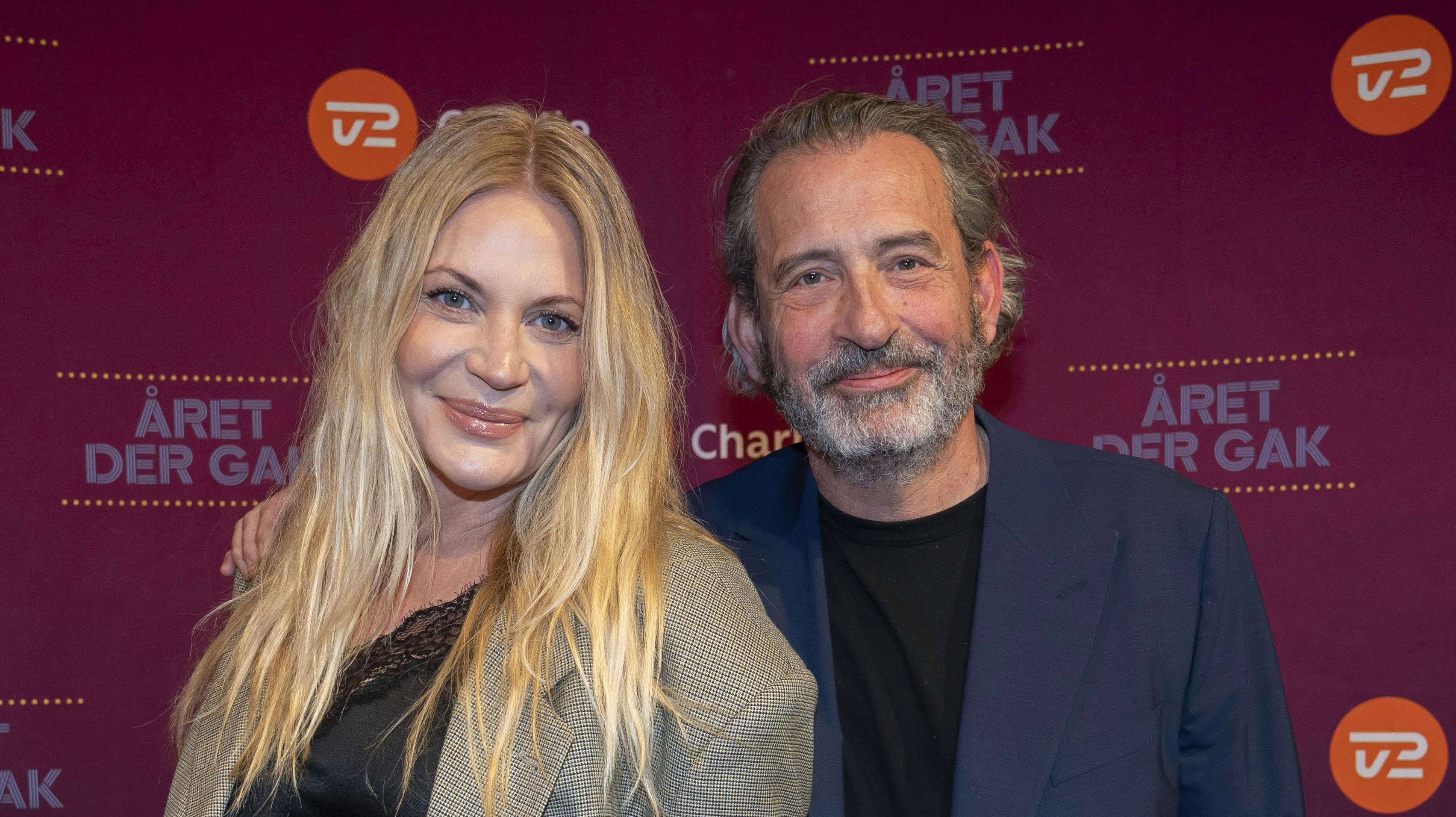 Christian Grau og kæresten Christiane Hagger til premiere TV 2's "Året der gak" for få uger siden. 