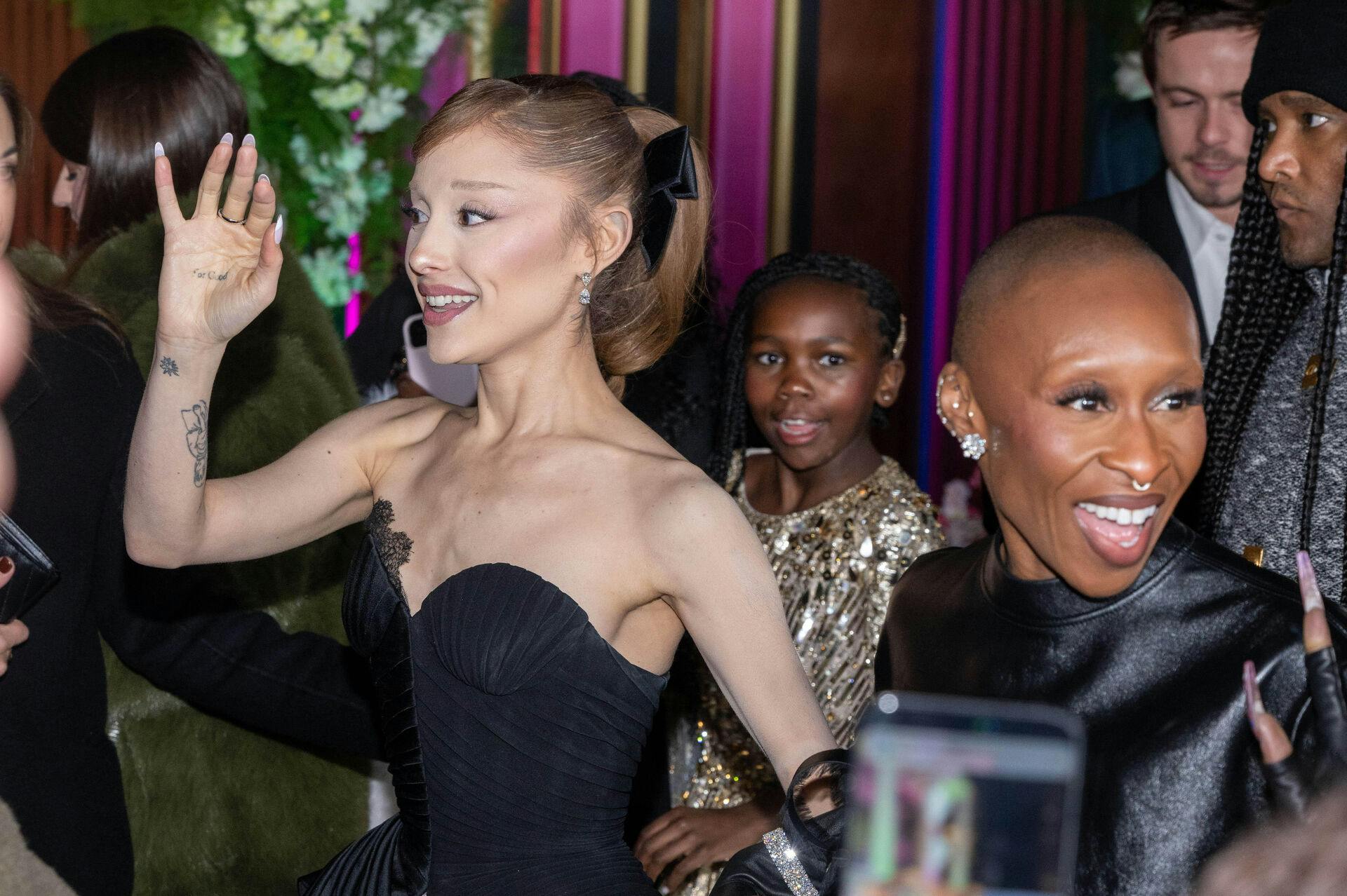 Photo by: NDZ/STAR MAX/IPx 2025 11/17/25 Ariana Grande and Cynthia Erivo at the premiere of 'Wicked: For Good' on November 17, 2025 in New York City.