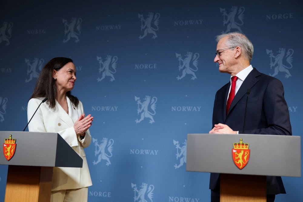 På et fælles pressemøde med Norges statsminister talte dette års modtager af Nobels fredspris, Maria Corina Machado, blandt andet om muligheden for et "frit Venezuela" og gensynet med sine børn.