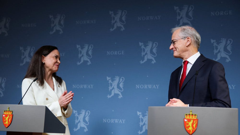 På et fælles pressemøde med Norges statsminister talte dette års modtager af Nobels fredspris, Maria Corina Machado, blandt andet om muligheden for et "frit Venezuela" og gensynet med sine børn.