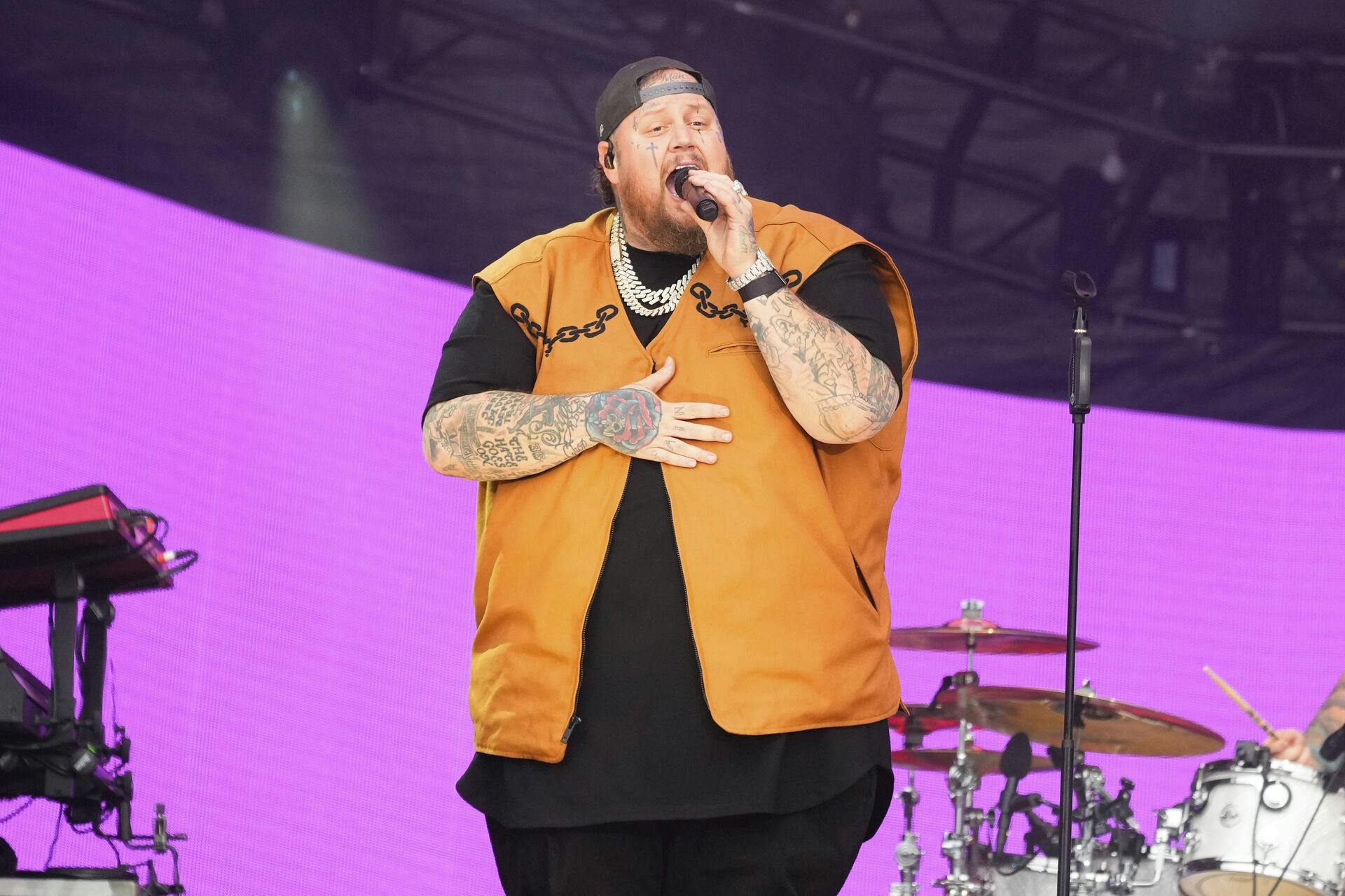 Photo by: zz/XPX/STAR MAX/IPx 2024 9/28/24 Jelly Roll performing in concert on September 28, 2024 at the Global Citizen Festival in Central Park, Manhattan, New York City. (NYC)