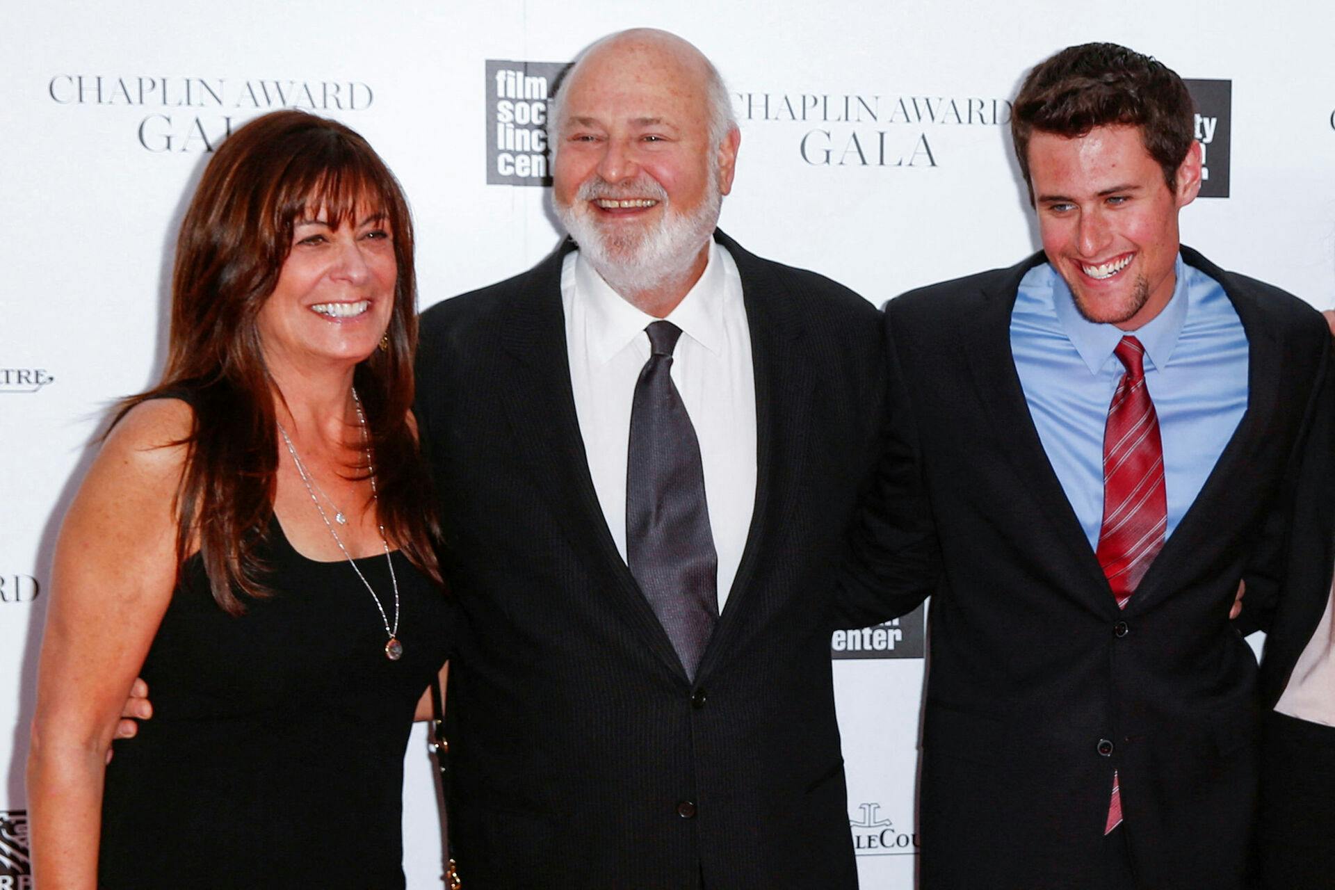 Honoree Rob Reiner arrives with his wife Michele, and son Nick at the 41st Annual Chaplin Award Gala in New York City, U.S. April 28, 2014. REUTERS/Lucas Jackson