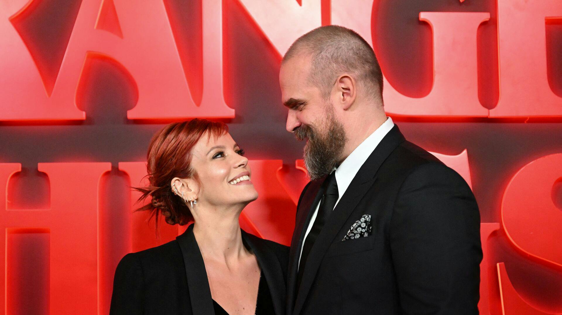 British singer Lily Allen and US actor David Harbour