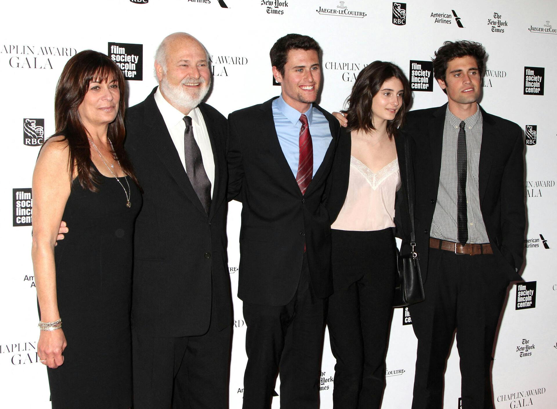 Actor and director Rob Reiner, 78, and his wife of 36 years Michele Singer Reiner, 68 were found stabbed to death at their home Brentwood, California home on December 14, 2025.óóóóóóóóóóóóóóóóóóóóóóóóóóóóóóóóóóóóóóóóóóóóóóóóóó Michele Singer Reiner, Rob Reiner, Jake Reiner, Romy Reiner and Nick Reiner 41st Annual Chaplin Award Gala - Held at Avery Fisher Hall at Lincoln Center on April 28, 2014. Photo bySteven Bergman/AFF/ABACAPRESS.COM