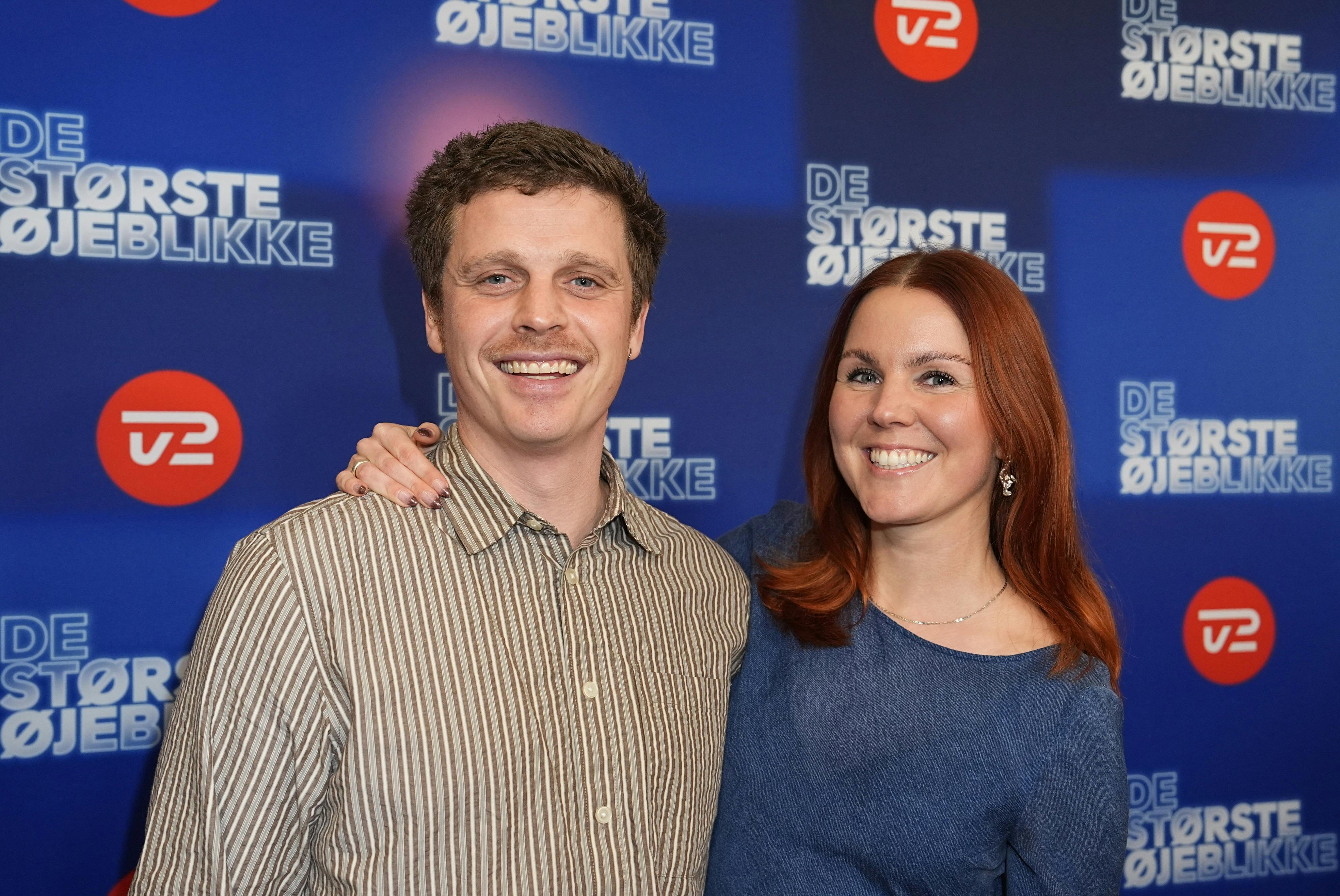 Otto Olrik og Amalie Klæstrup var på den røde løber til "De største øjeblikke" 2025.