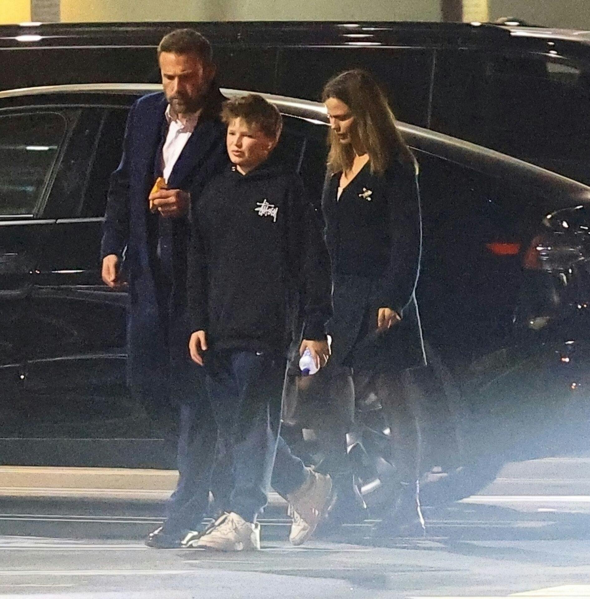 *PREMIUM-EXCLUSIVE* Los Angeles, CA Ben Affleck hame car as his ex-wife Jennifer Garner. After Ben departed, JLo was seen dabbing her face as she exited alone. **SHOT ON 12/12/25** Pictured: Ben Affleck, Jennifer Garner, Samuel Affleck BACKGRID USA 14 DECEMBER 2025 USA: +1 310 798 9111 / usasales@backgrid.com UK: +44 208 344 2007 / uksales@backgrid.com *UK Clients - Pictures Containing Children Please Pixelate Face Prior To Publication*