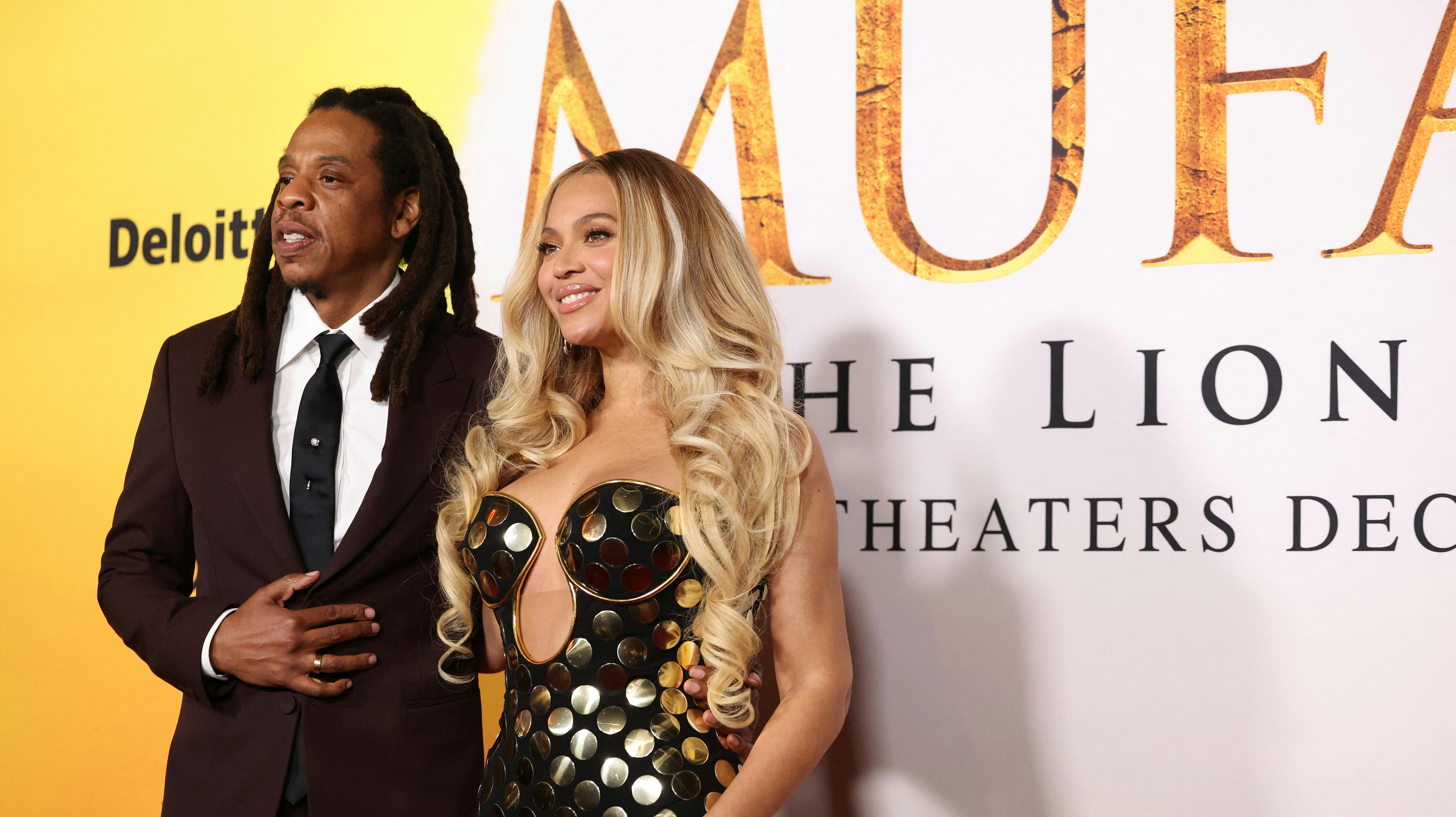 Beyonce and her husband and rapper Jay-Z attend a premiere for the film ''Mufasa: The Lion King'' in Los Angeles, California, U.S., December 9, 2024. REUTERS/Mario Anzuoni