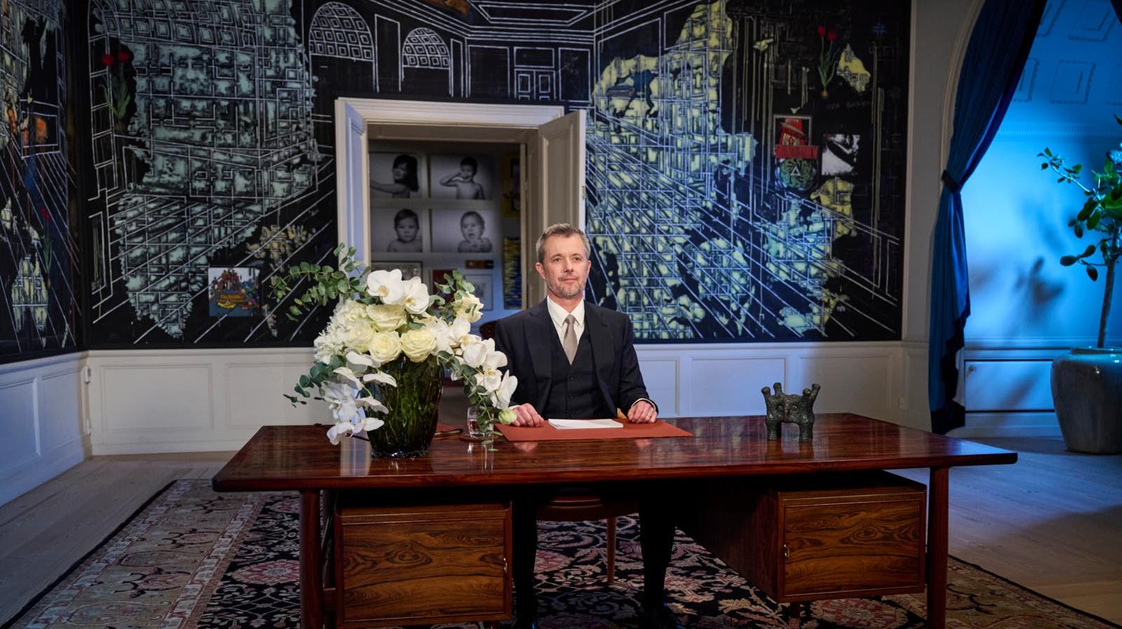 Sidste år var første gang, at kong Frederik sad i stolen efter sin mor dronning Margrethe.