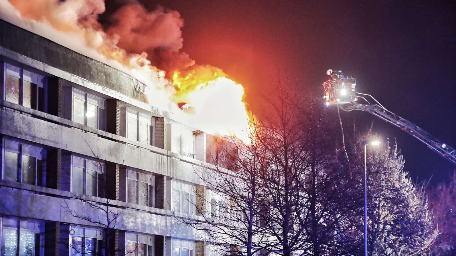 Branden er meget voldsom.