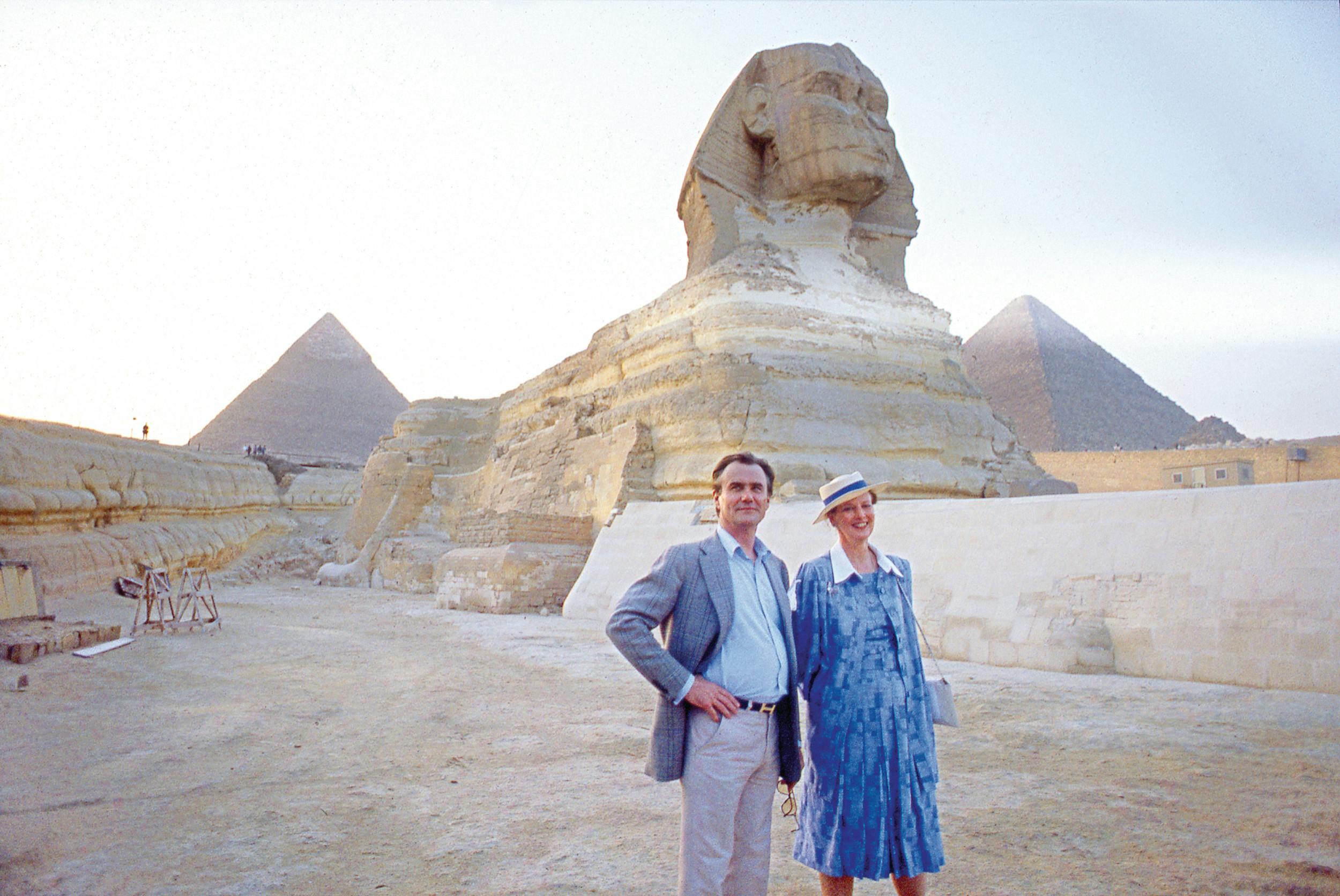 Henrik og Margrethe, 84, på statsbesøg i Egypten.