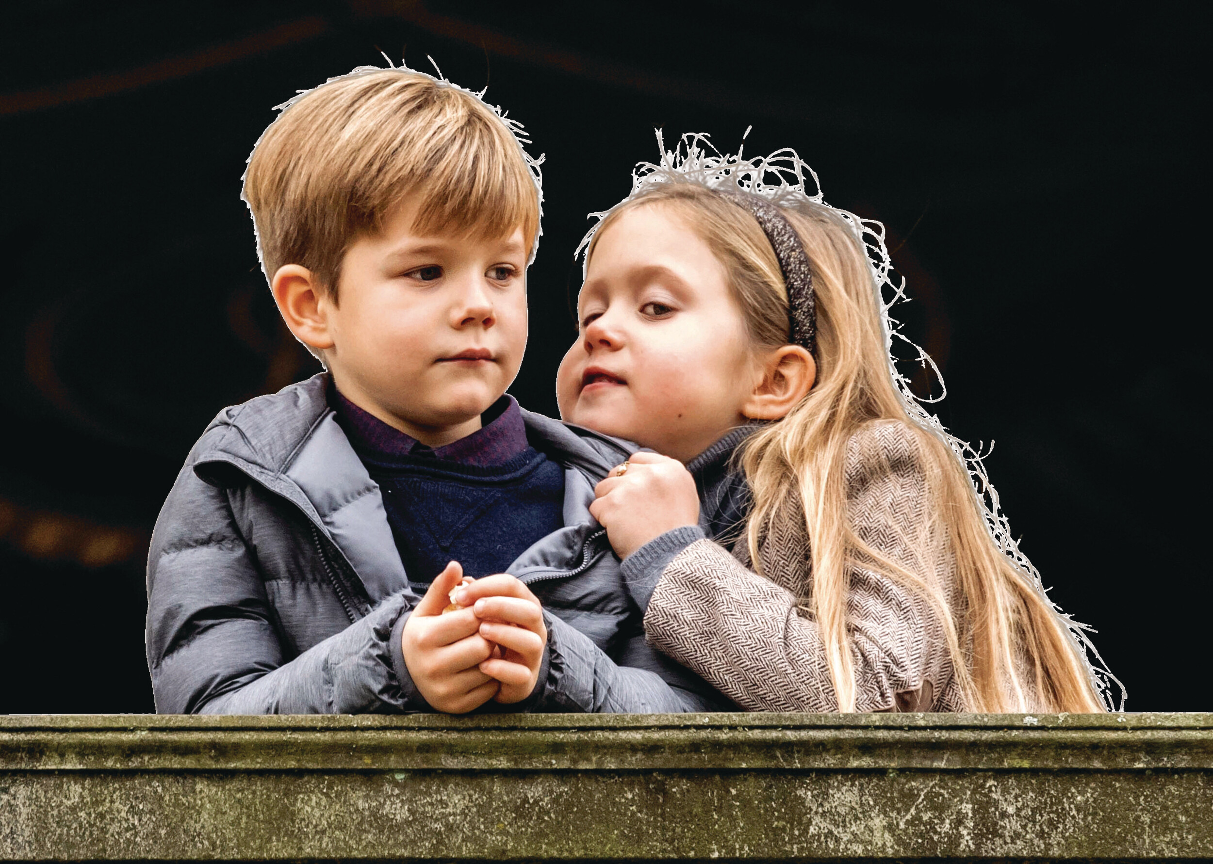 Små og søde. Tvillingerne til  Hubertusjagt  i 2017.  