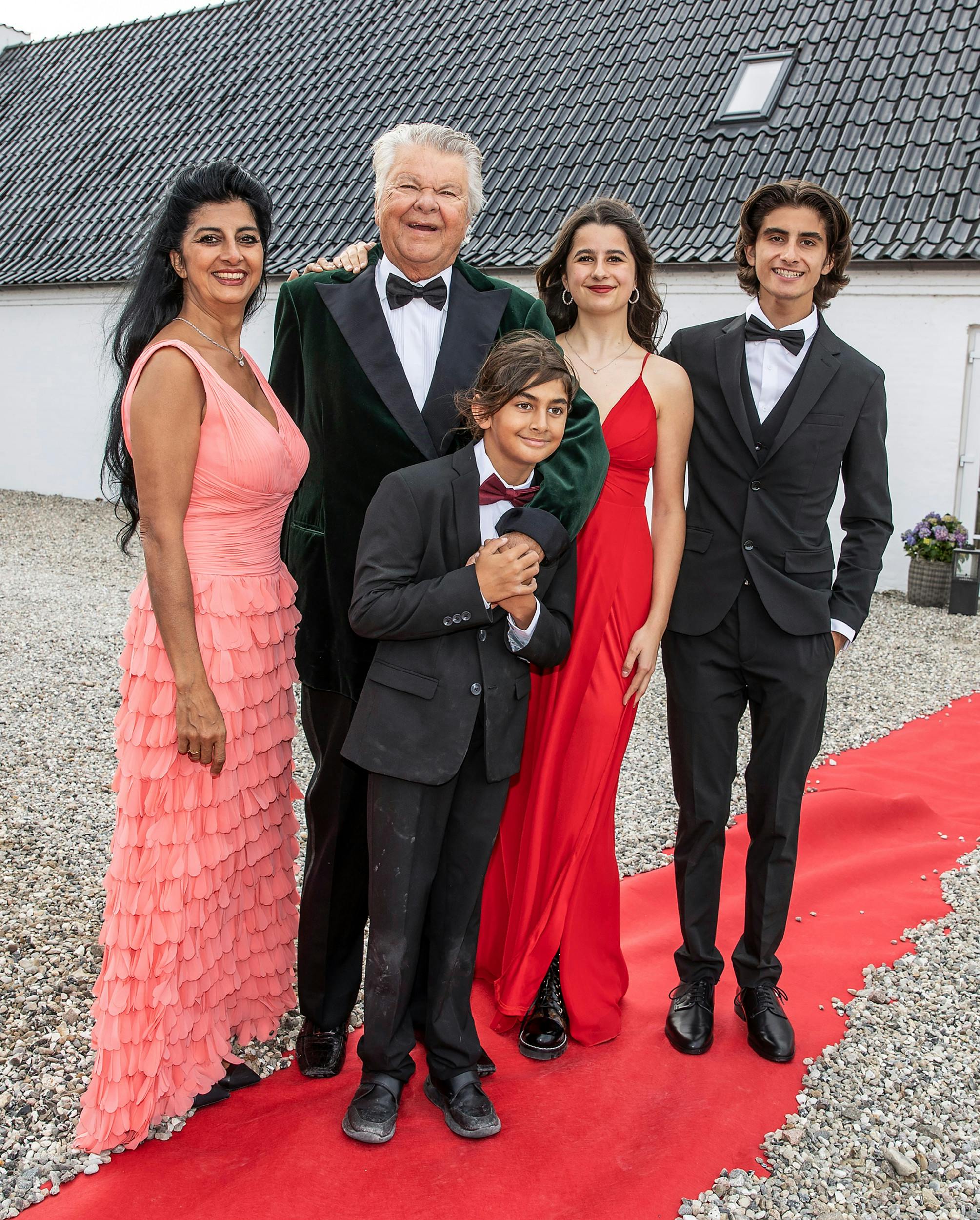 Susan og Christian med sønnen Alexander , 13. Stella , 19, og Leon på 17 år er Susans børn fra et tidl. ægteskab.