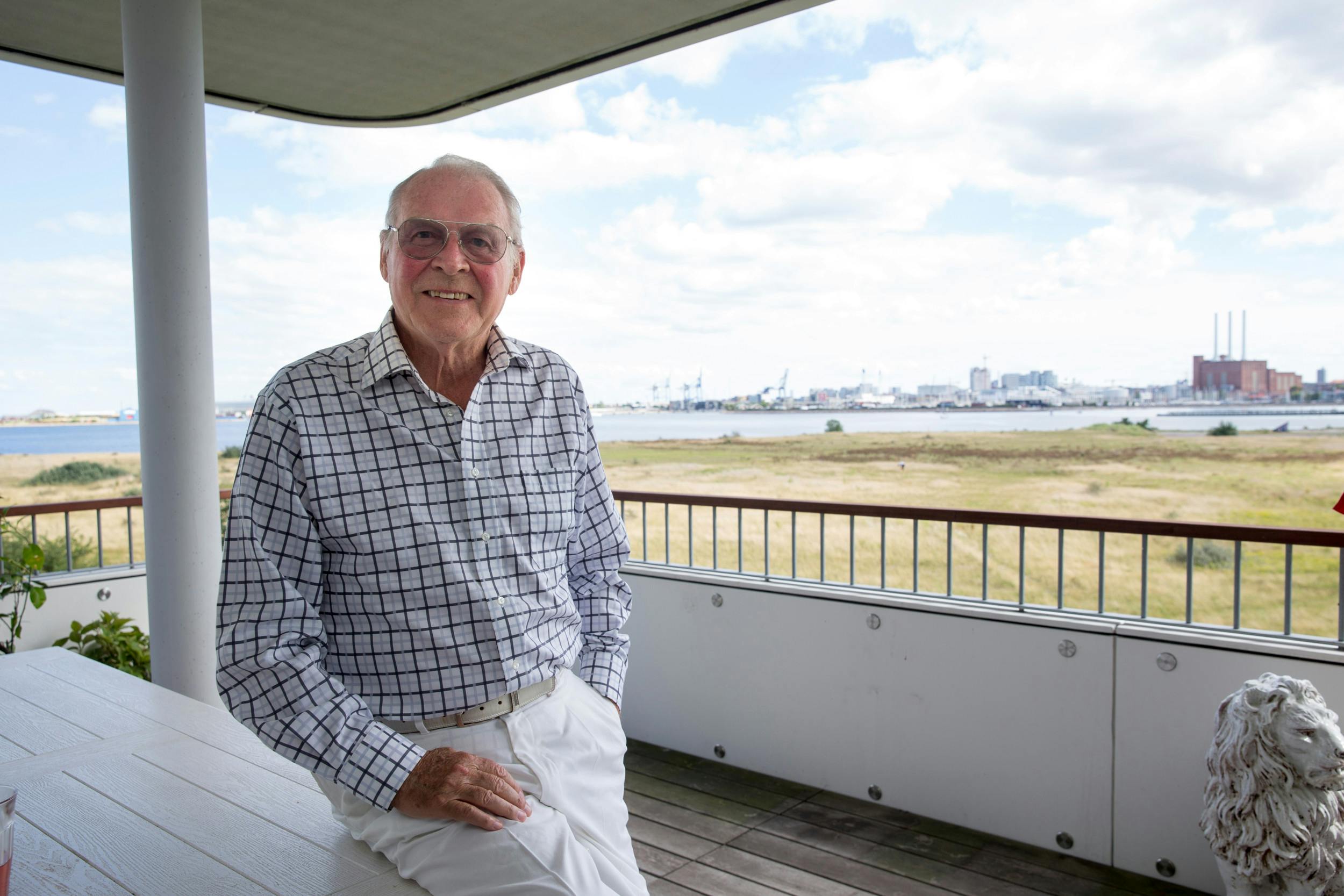 Klaus Pagh nød at bo i lejlighed på sine gamle dage – med udsigt til Øresund.