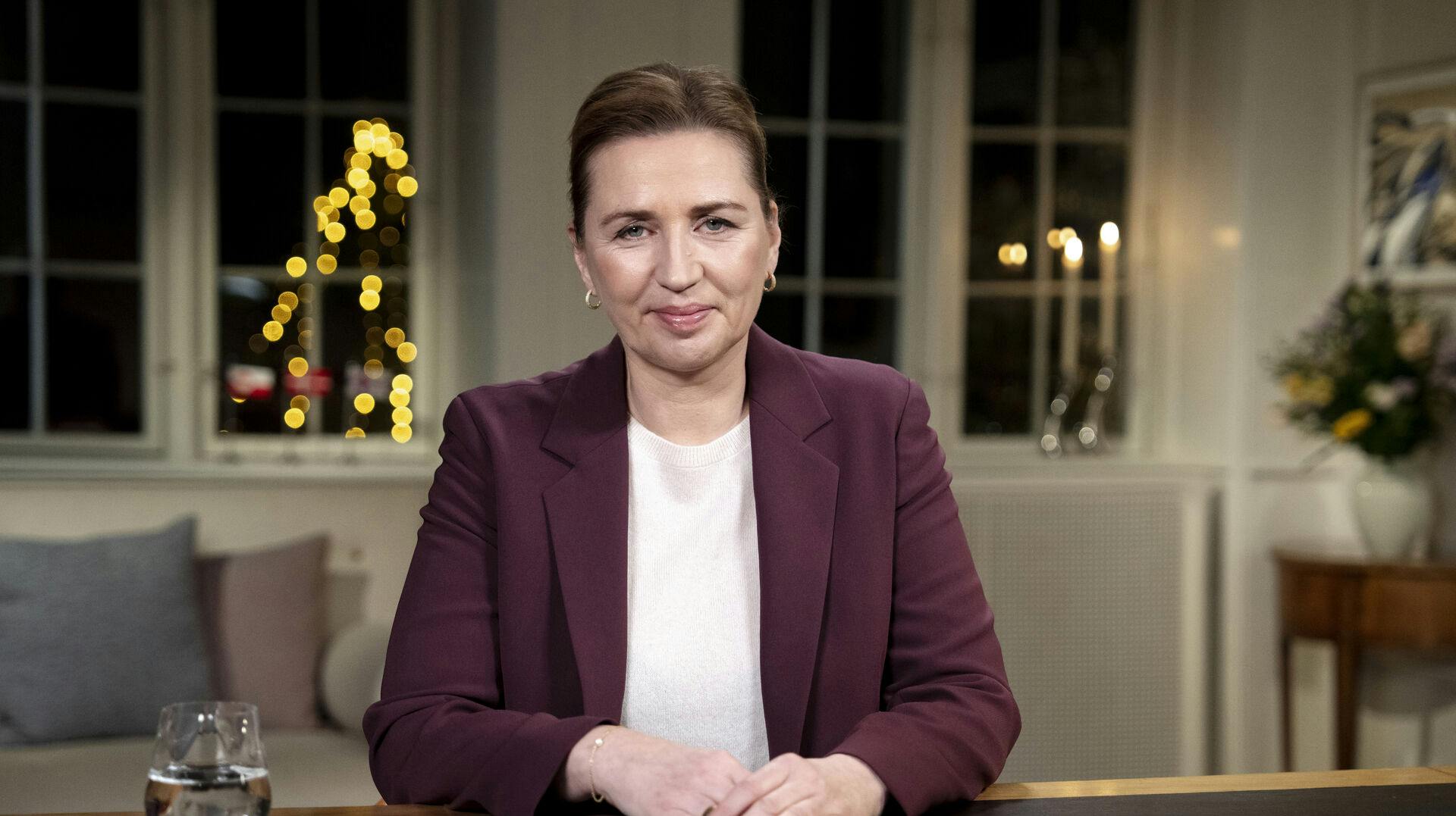 Mette Frederiksen (S) under sin nytårstale.