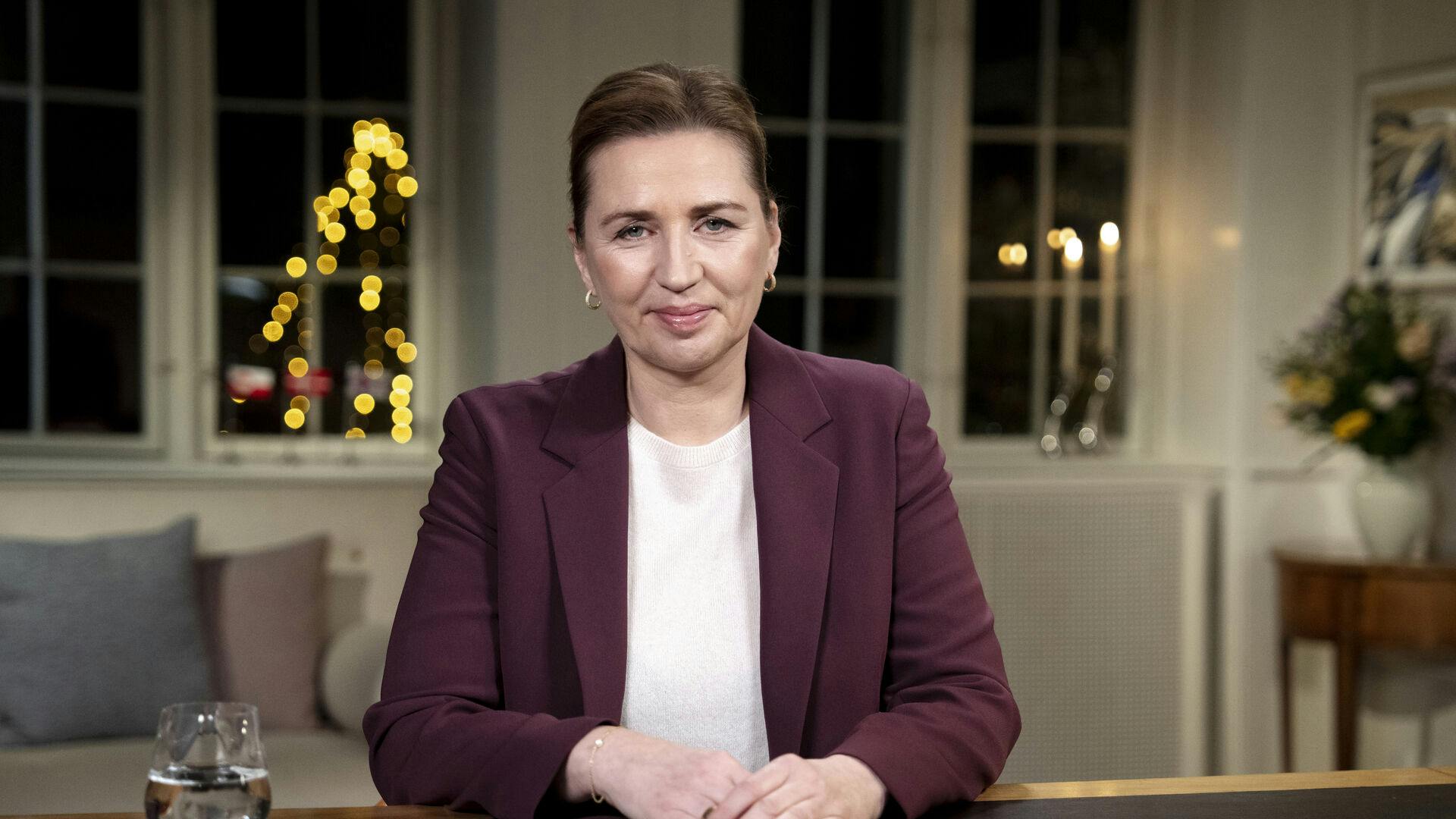 Mette Frederiksen (S) under sin nytårstale.
