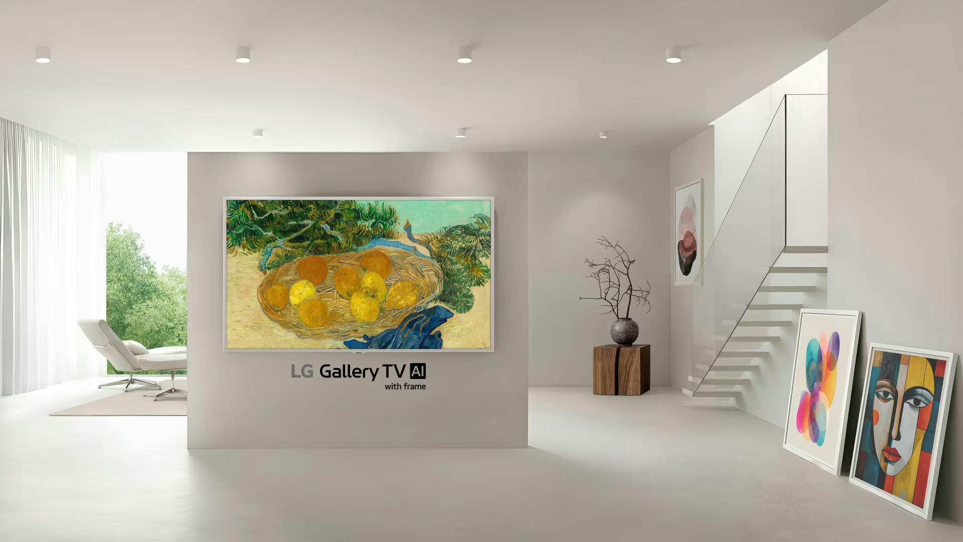 LG Gallery TV AI viser kunst på slank fladskærm og illustrerer næste generation TV-teknologi på CES