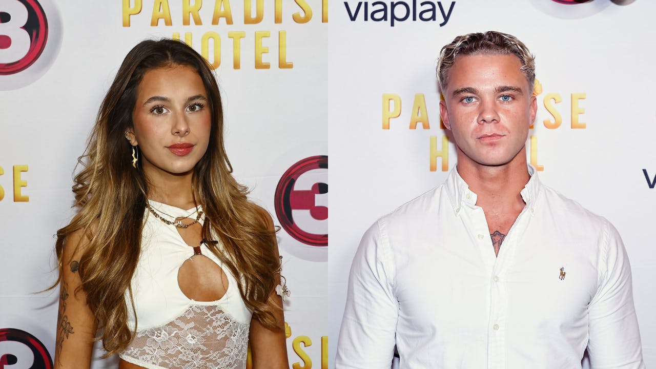 Jasmin Klaudia og Marius Liliendal er jublende lykkelige, selv om det ikke blev til de helt store smil på rød løber ved snigpremieren på sæson 22 af "Paradise Hotel".