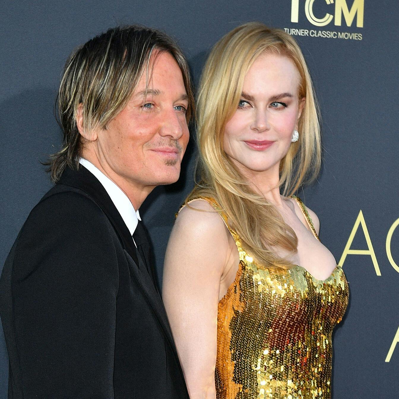Australian musician Keith Urban (L) and Australian actress Nicole Kidman attend the 49th AFI Life Achievement Award honoring Nicole Kidman at the Dolby Theatre in Hollywood, California, on April 27, 2024. VALERIE MACON / AFP
