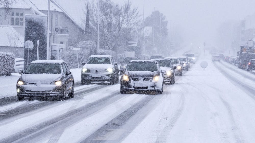 DMI har onsdag varslet snestorm i den nordlige del af Jylland. Hele Jylland vil blive påvirket af sne, mens Fyn også kan blive berørt. Sjælland, Lolland-Falster og Bornholm vil gå fri. (Arkivfoto). - Foto: Henning Bagger/Ritzau Scanpix