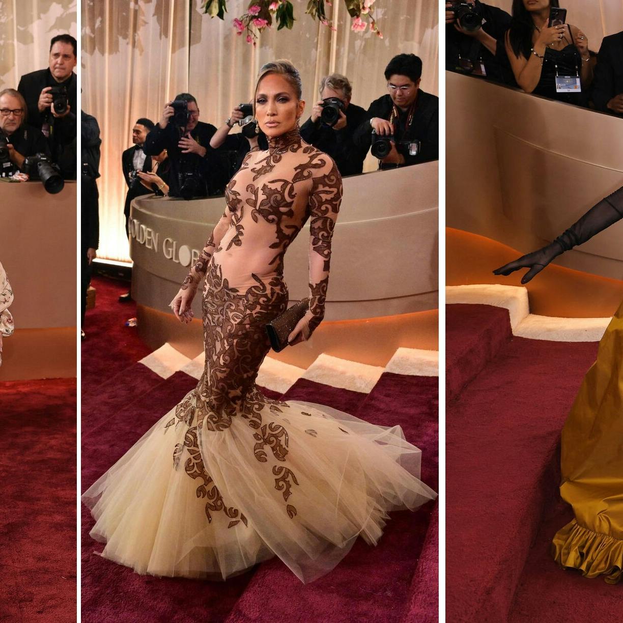 Jennifer Lawrence poses on the red carpet at the 83rd Annual Golden Globes in Beverly Hills, California, U.S., January 11, 2026. REUTERS/Daniel Cole
