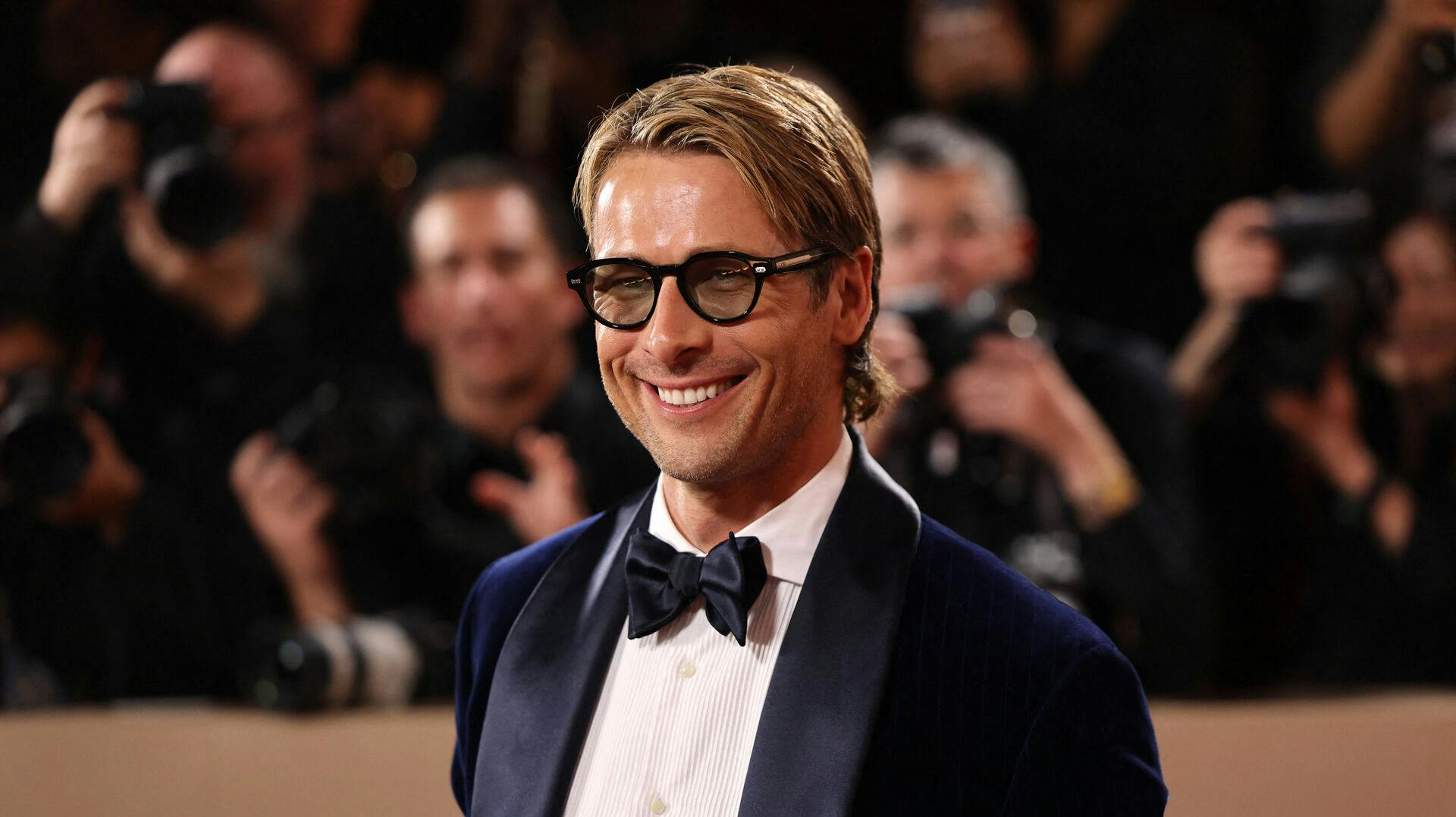 Glen Powell poses on the red carpet at the 83rd Annual Golden Globes in Beverly Hills, California, U.S., January 11, 2026. REUTERS/Daniel Cole