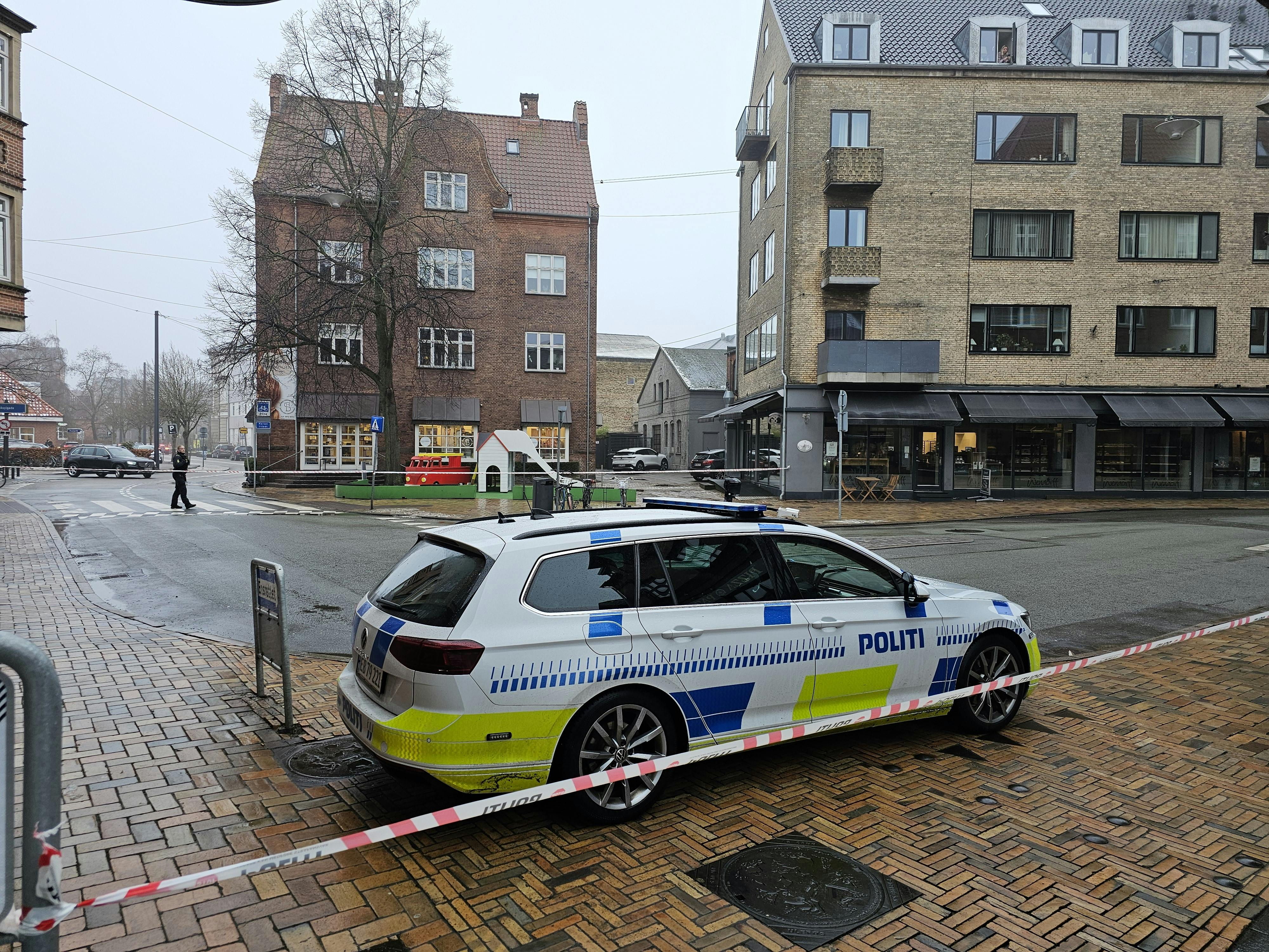 Midtbyen i Odense er afspærret.