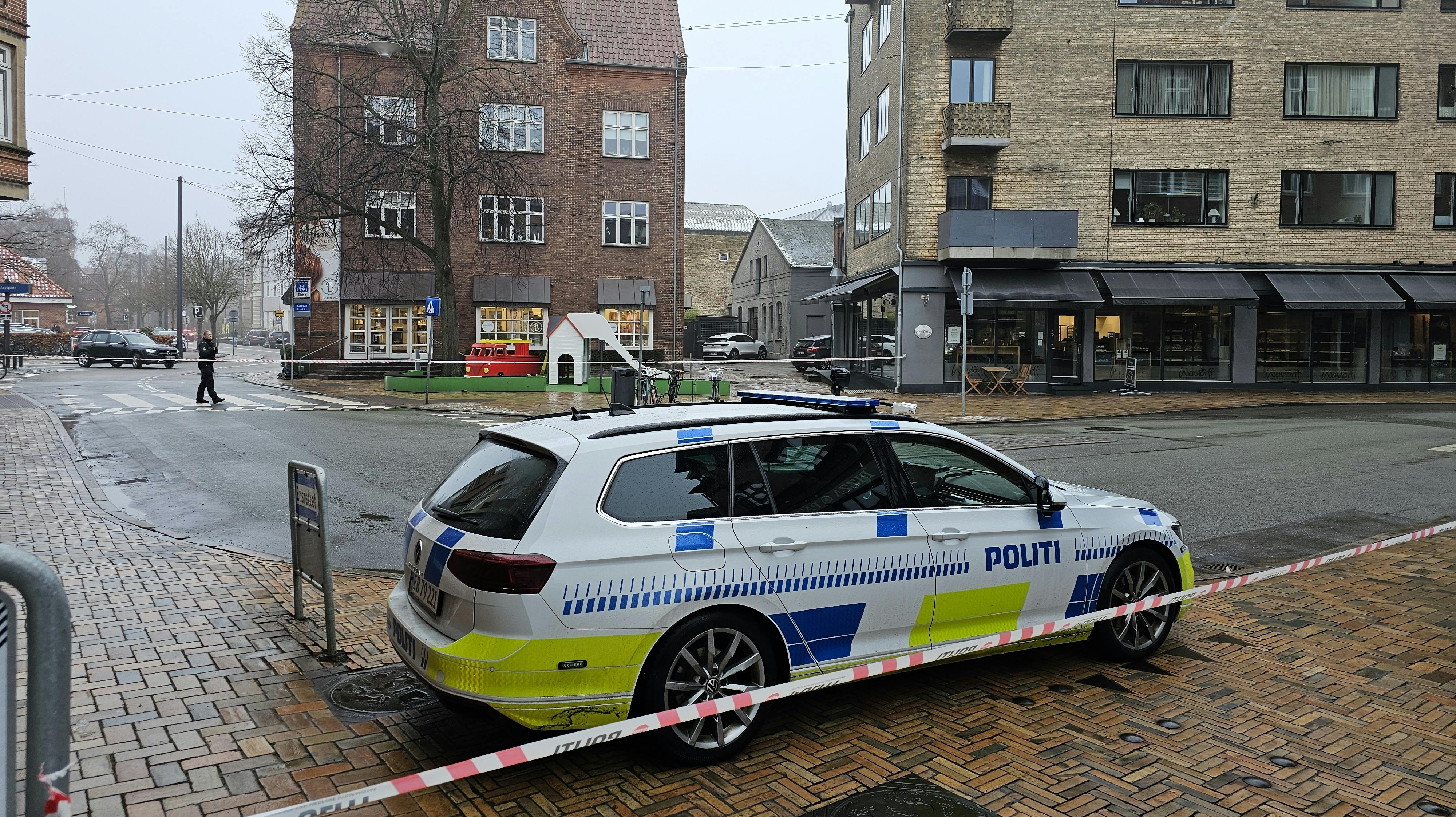 Midtbyen i Odense er afspærret.