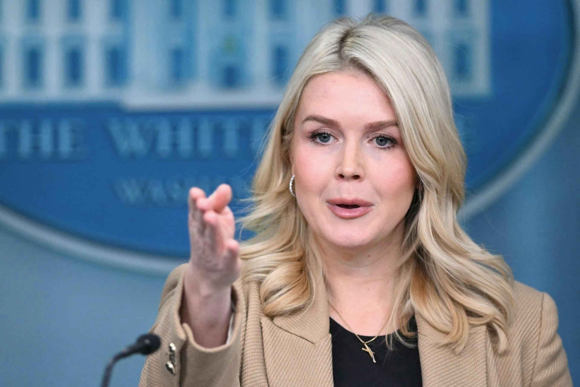 Karoline Leavitt er pressesekretær i Det Hvide Hus.