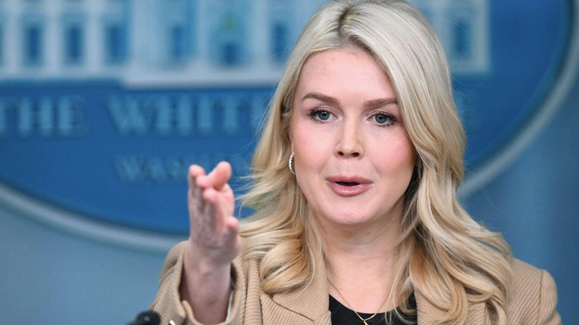 Karoline Leavitt er pressesekretær i Det Hvide Hus.