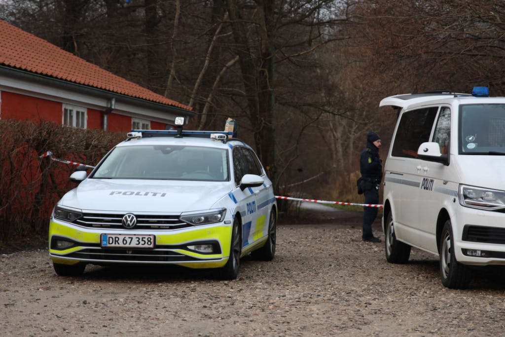 Politiet var talstærkt til stede. 