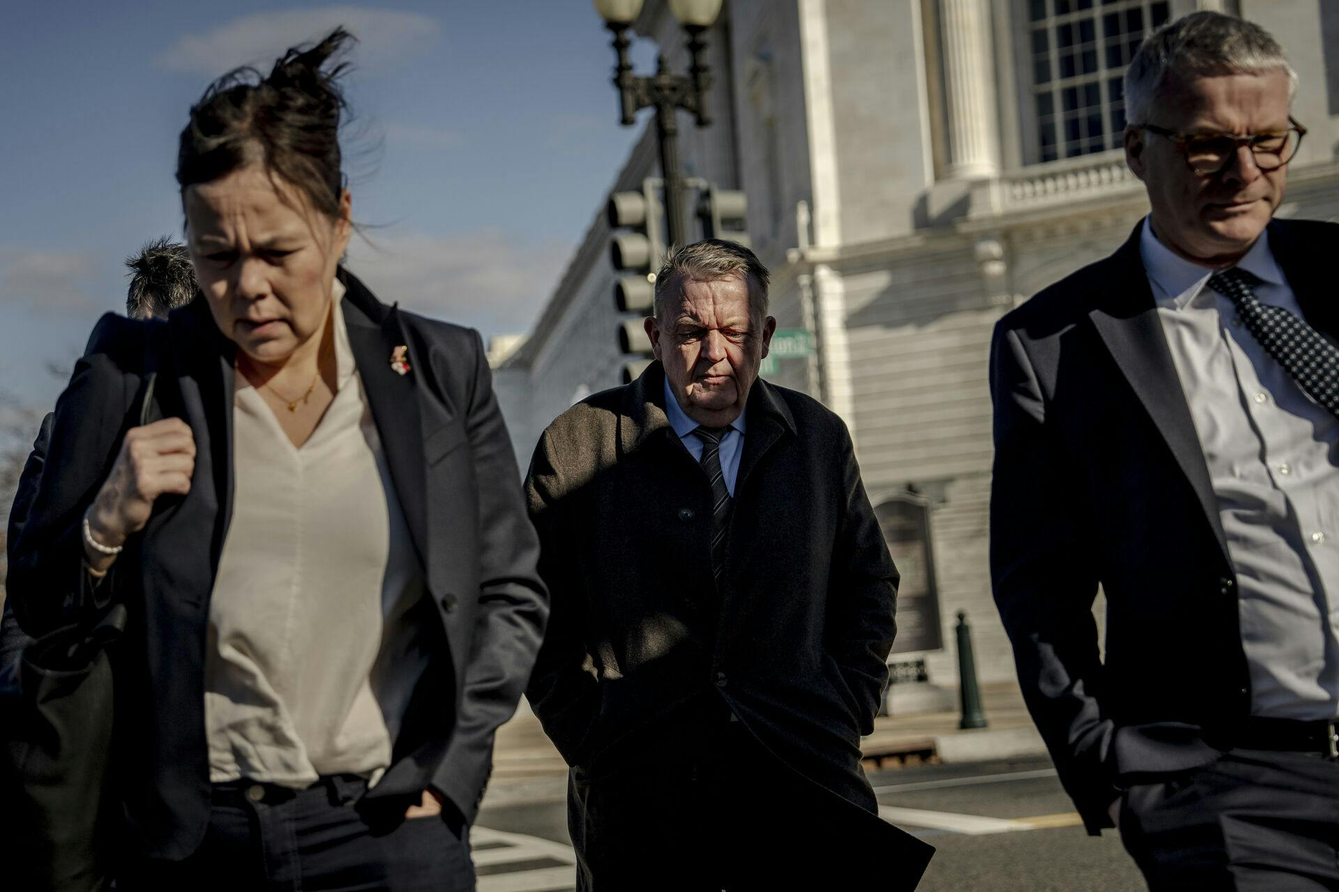 Udenrigsminister Lars Løkke Rasmussen og Vivian Motzfeldt besøger Capitol Hill i Washington D.C., torsdag den 15. januar 2026.. (Foto: Mads Claus Rasmussen/Ritzau Scanpix)