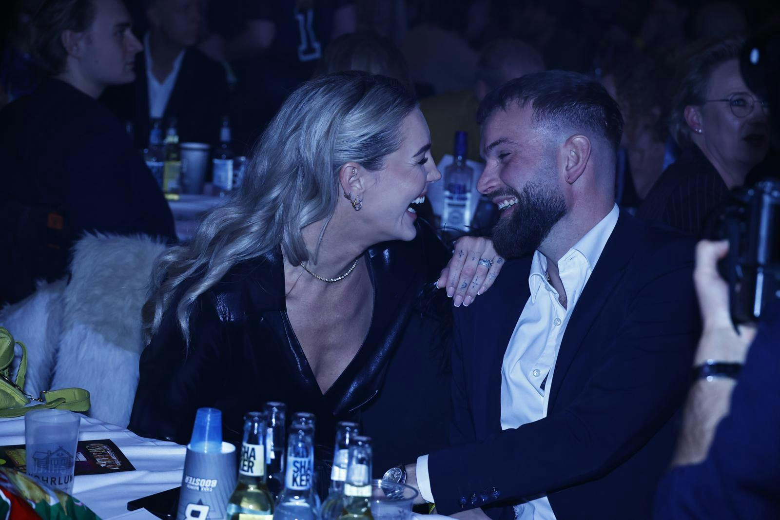 Parret havde en fest lørdag aften.