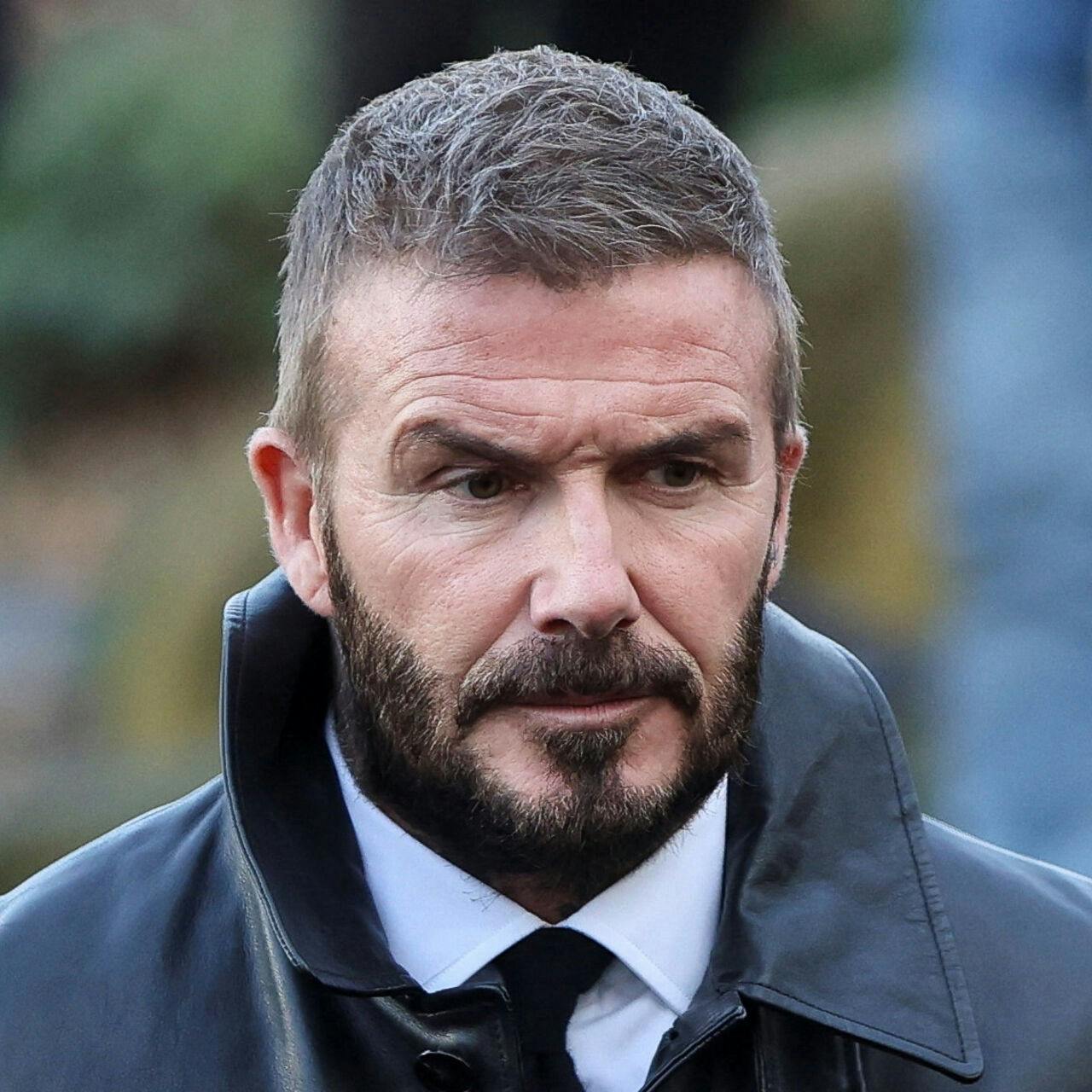 Former football player Sir David Beckham arrives to attend the funeral of Gary "Mani" Mounfield, former member of rock bands The Stone Roses and Primal Scream at Manchester Cathedral, in Manchester, Britain, December 22, 2025. REUTERS/Temilade Adelaja