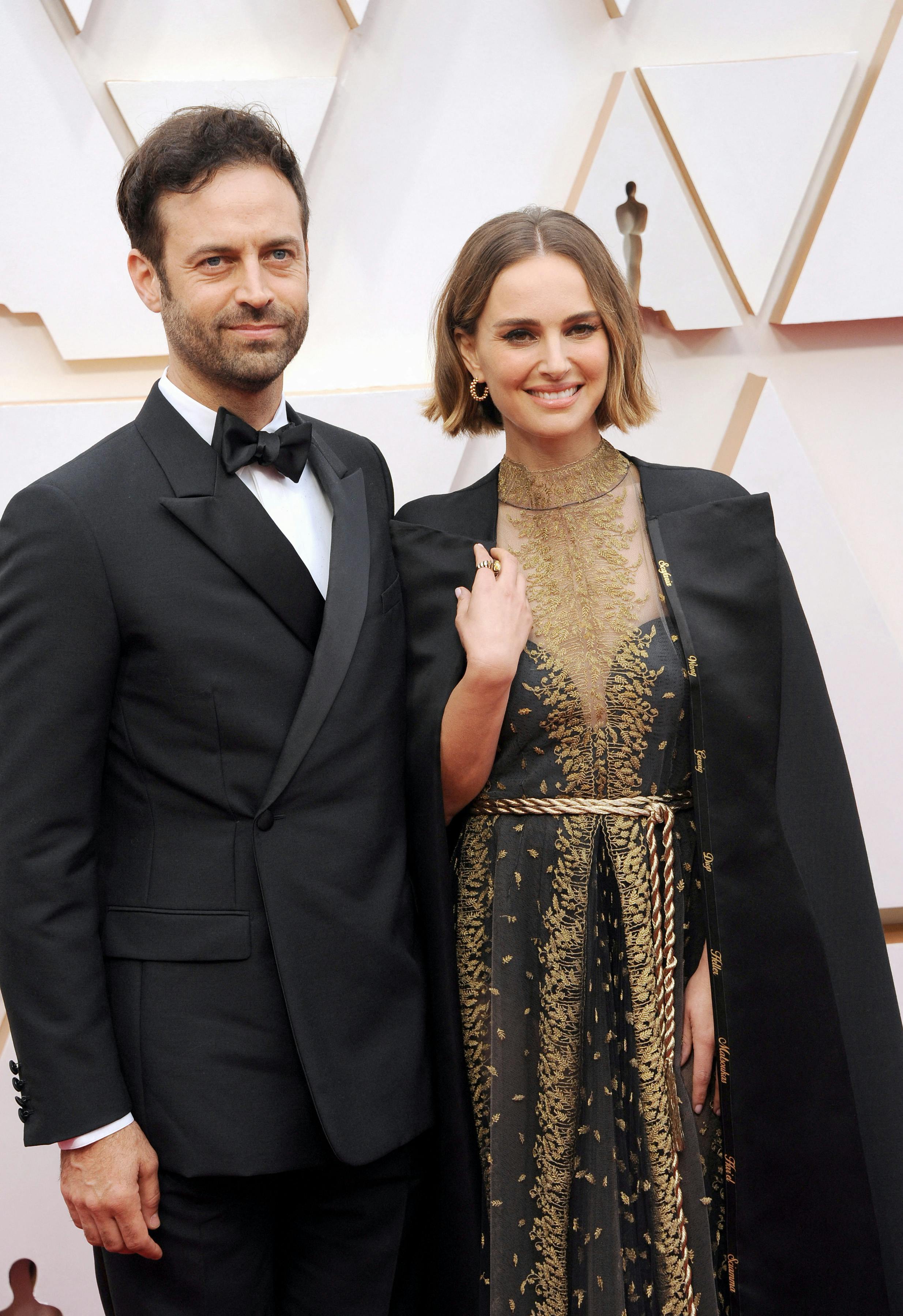 92nd Academy Awards held at the Dolby Theatre in Hollywood. 09 Feb 2020 Pictured: Benjamin Millepied, Natalie Portman. Photo credit: Lumeimages / MEGA TheMegaAgency.com sales@mega.global (Mega Agency TagID: MEGA1259191_002.jpg) [Photo via Mega Agency]