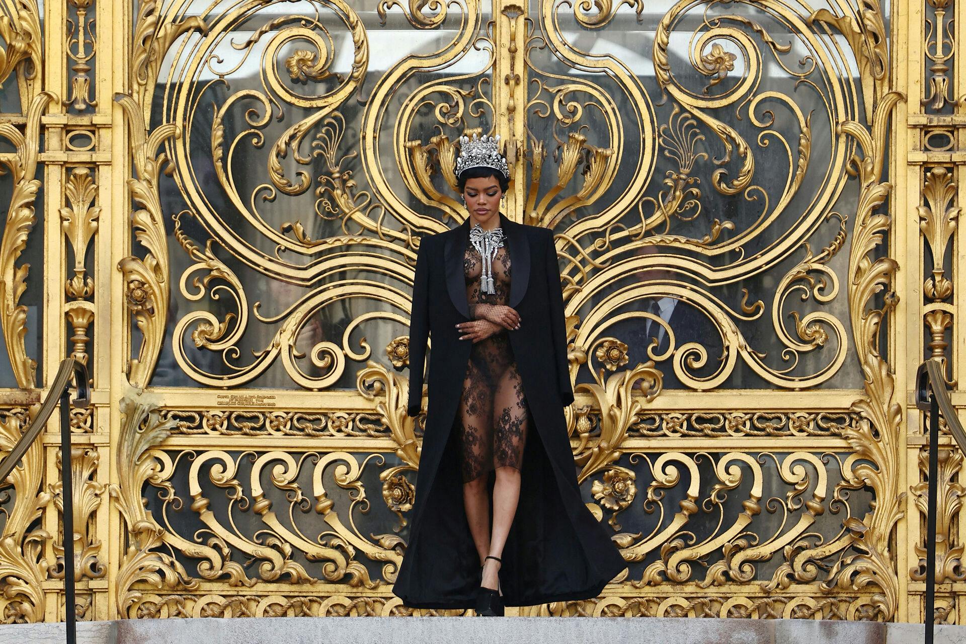 Teyana Taylor leaves after the Schiaparelli Haute Couture Spring/Summer 2026 collection show in Paris, France, January 26, 2026. REUTERS/Abdul Saboor