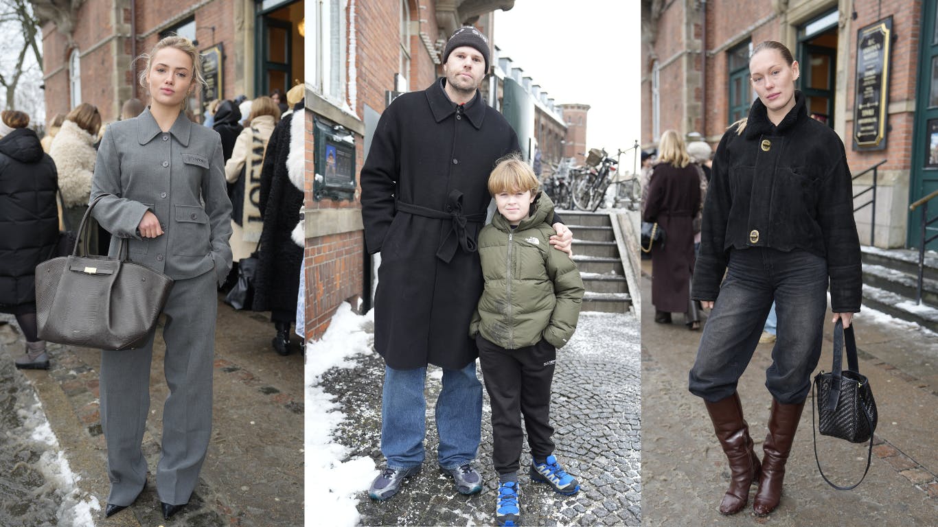 Flere danske kendisser har trodset regn og slud for at overvære Opérasports modeshow.