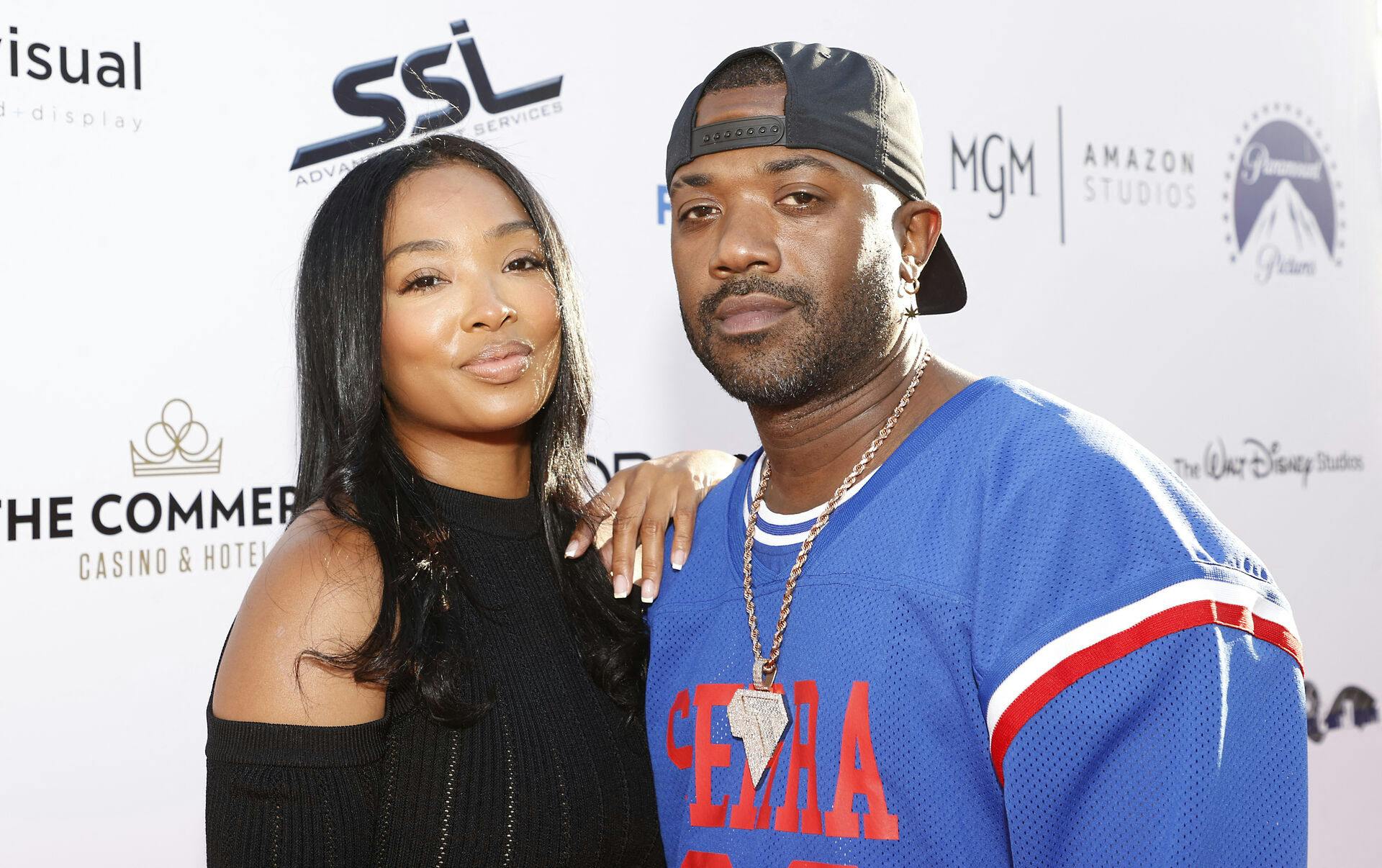Princess Love and Ray J (R) arrive for Variety's Children Charity of Southern California 12th Annual Poker & Casino Night in Hollywood, California, on July 24, 2024. Michael Tran / AFP