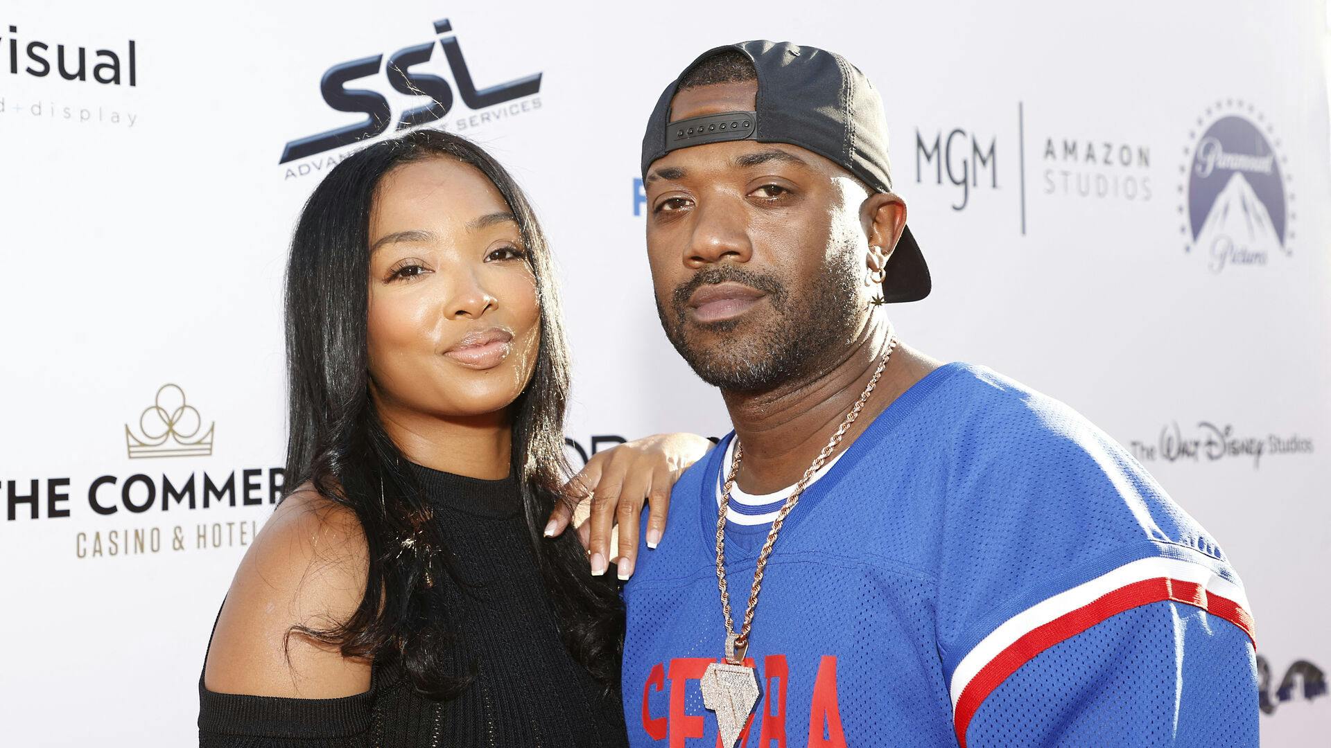 Princess Love and Ray J (R) arrive for Variety's Children Charity of Southern California 12th Annual Poker & Casino Night in Hollywood, California, on July 24, 2024. Michael Tran / AFP