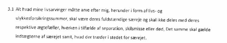 Arven skulle gå til børnene. Og ikke til deres partnere.