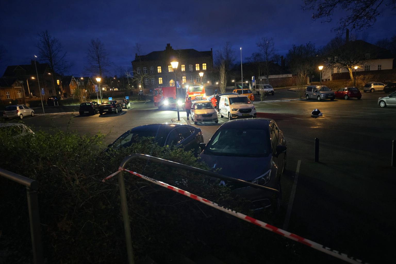 Anholdelserne er sket på en parkeringsplads i Nyborg.