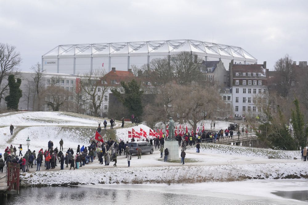 Veteranerne mødes lørdag eftermiddag ved Kastellet i København. Det er et monument for de soldater, der har været udsendt, og for dem, der er omkommet. - Foto: Emil Helms/Ritzau Scanpix