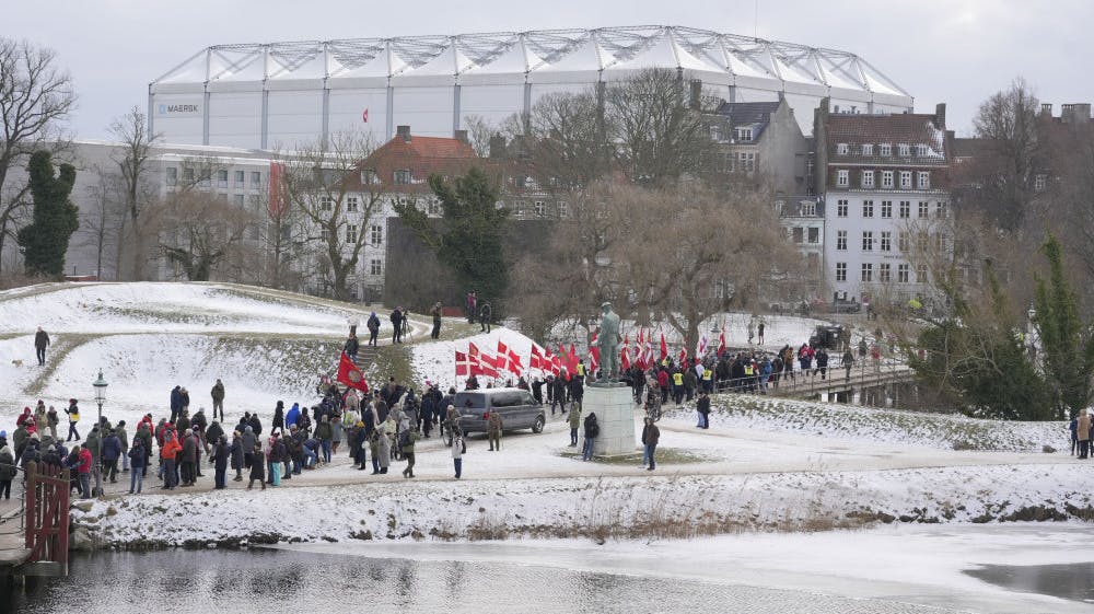 Veteranerne mødes lørdag eftermiddag ved Kastellet i København. Det er et monument for de soldater, der har været udsendt, og for dem, der er omkommet. - Foto: Emil Helms/Ritzau Scanpix
